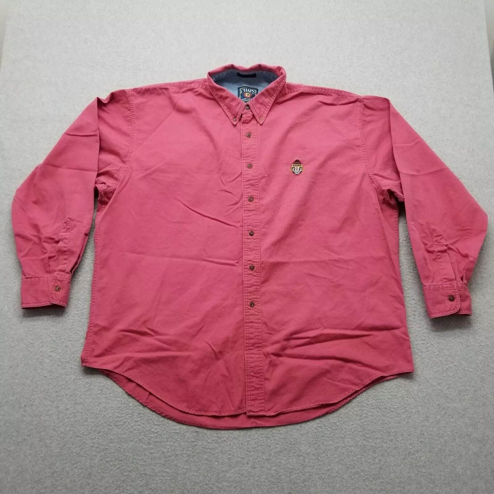 Chaps Ralph Lauren Chaps Ralph Lauren Shirt Mens XL Button Up Cotton Oversized Size US XL / EU 56 / 4 - 1 Thumbnail
