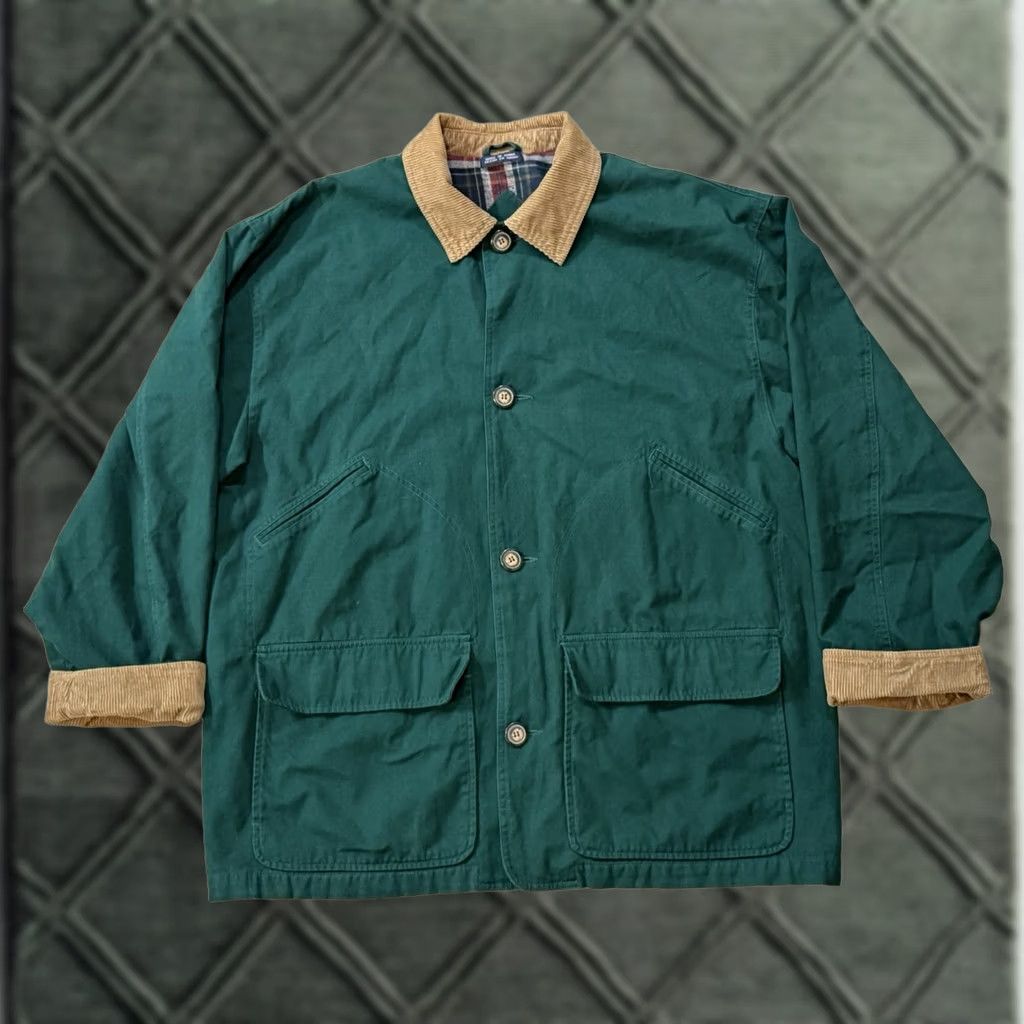 Vintage VINTAGE Woodlake Jacket Shirt Coat Chore Utility Hunting 90s Corduroy Collar Green L Men Regular Warm Size US L / EU 52-54 / 3 - 1 Thumbnail