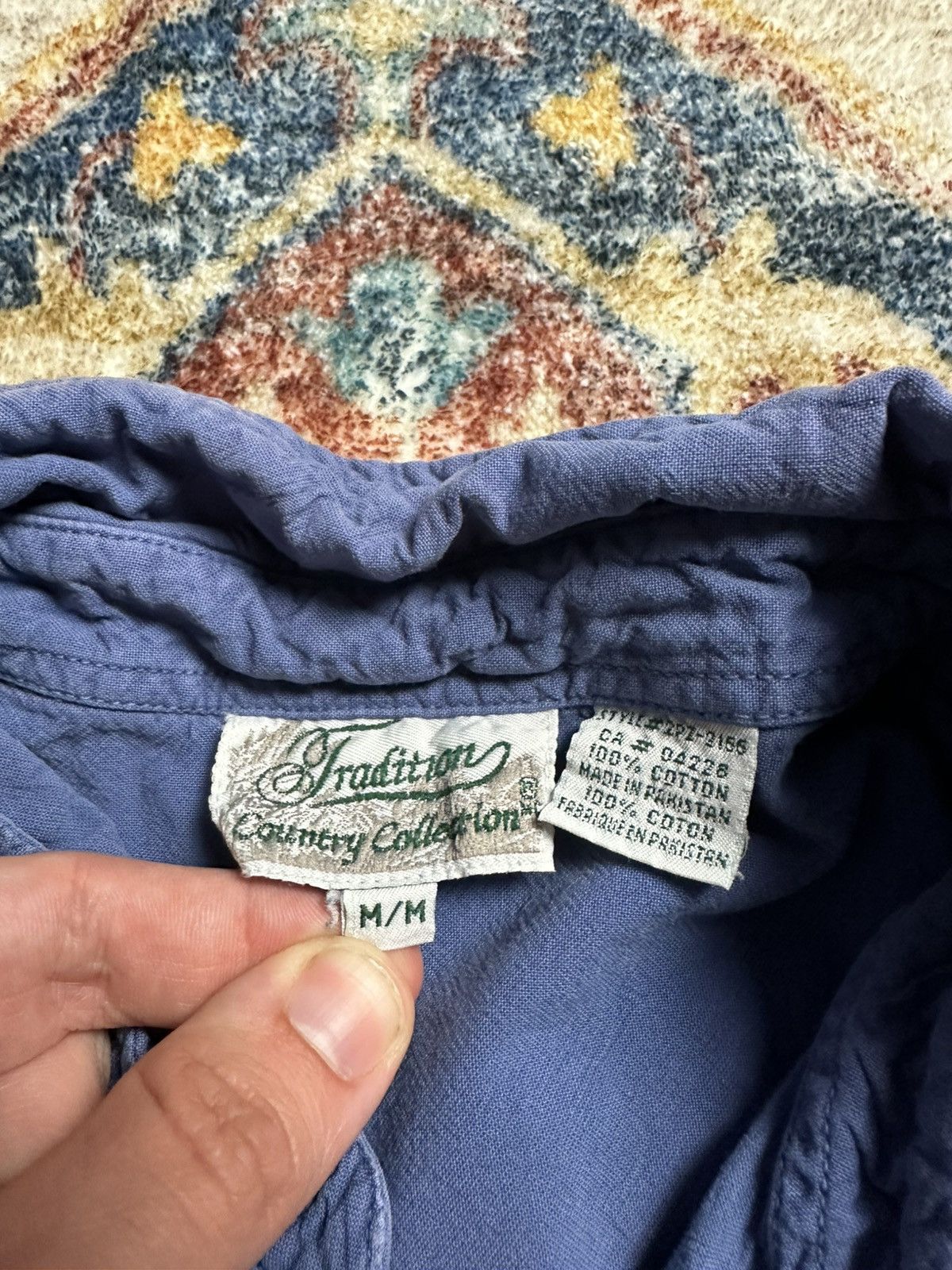Vintage Vintage Tradition Blue Short Sleeve Button-up Shirt Medium Size M / US 6-8 / IT 42-44 - 3 Thumbnail