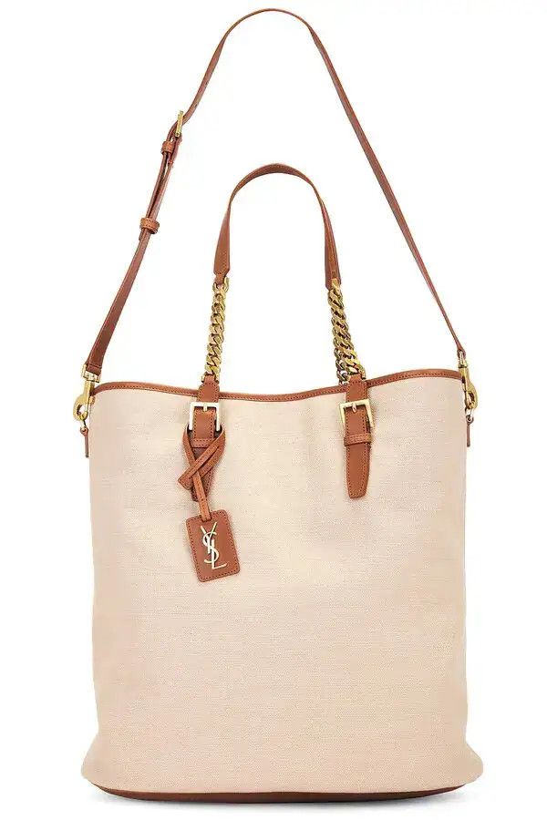Saint Laurent Paris o1bcso1str0326 Size:OS/Sopping Tote Bag in Brown/Desert Dust Size ONE SIZE - 1 Thumbnail