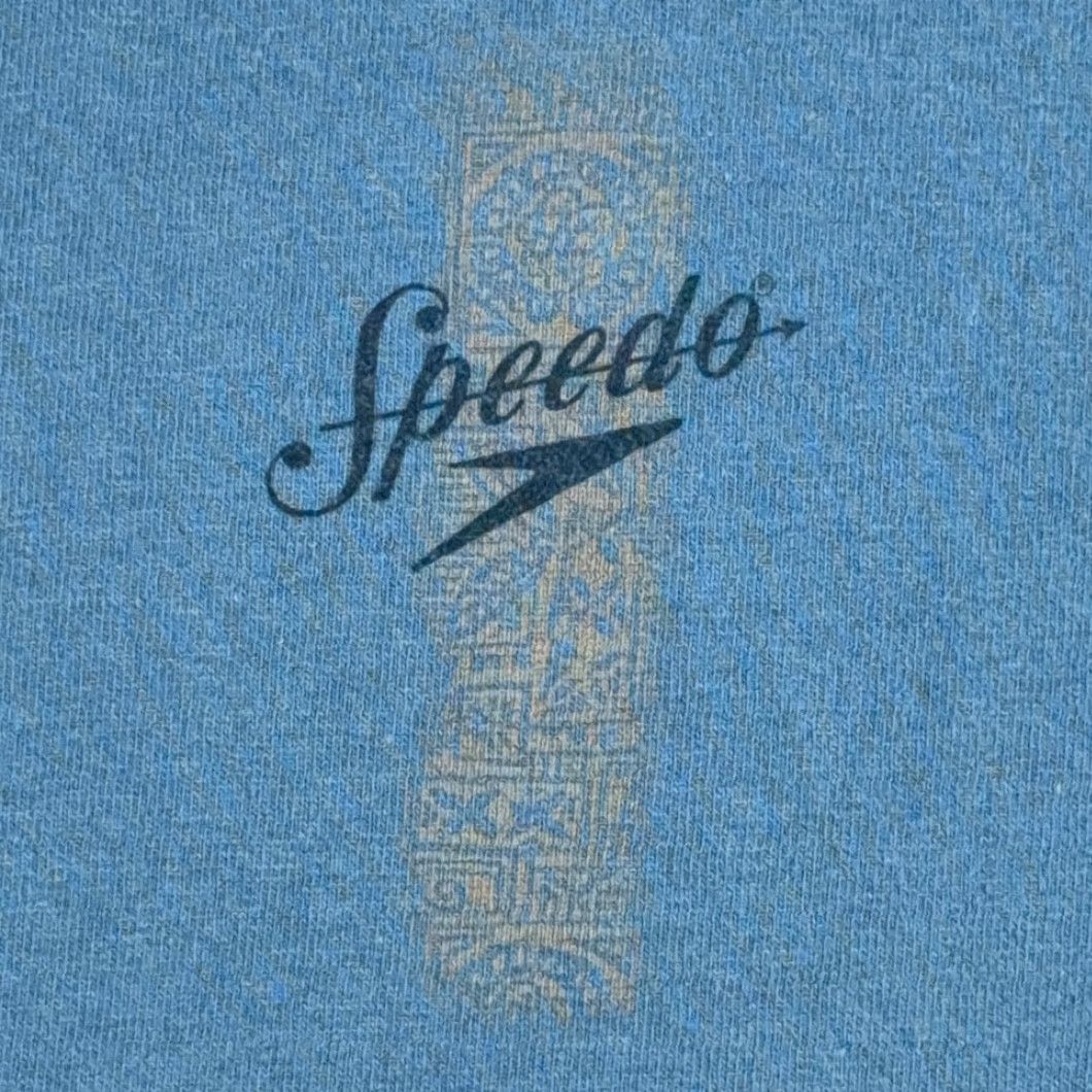 Speedo VINTAGE Speedo Shirt Adult LARGE Blue Beach Hammock Tropical Palm Flower Y2K Size US L / EU 52-54 / 3 - 3 Thumbnail
