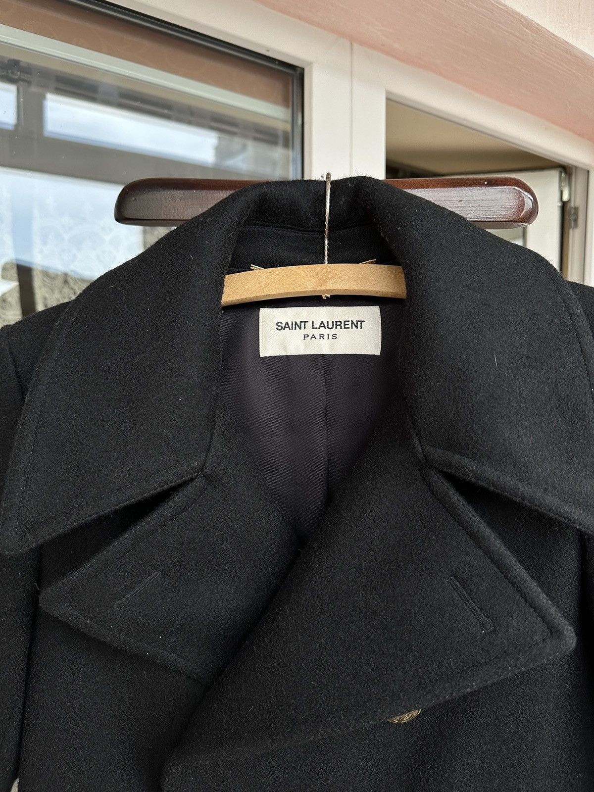Saint Laurent Paris Saint Laurent Double Breasted Wool Coat Size XS / US 0-2 / IT 36-38 - 2 Thumbnail