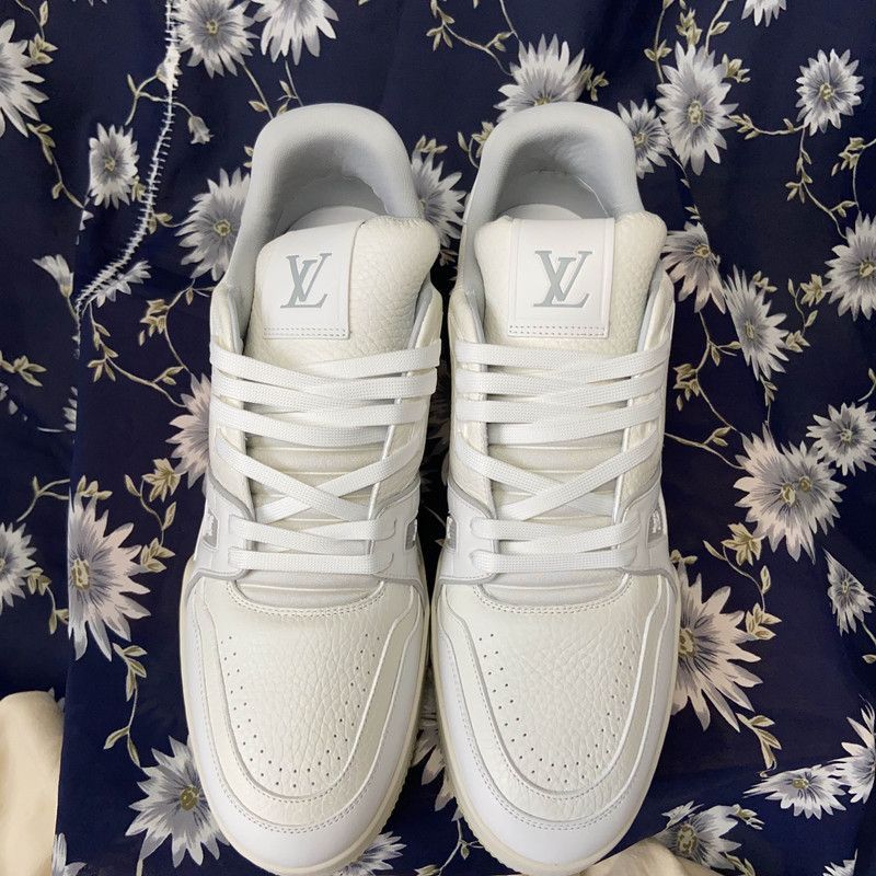 Louis Vuitton Louis Vuitton Trainer White Low-Top Sneakers -2508 Size US 12 / EU 45 - 2 Thumbnail