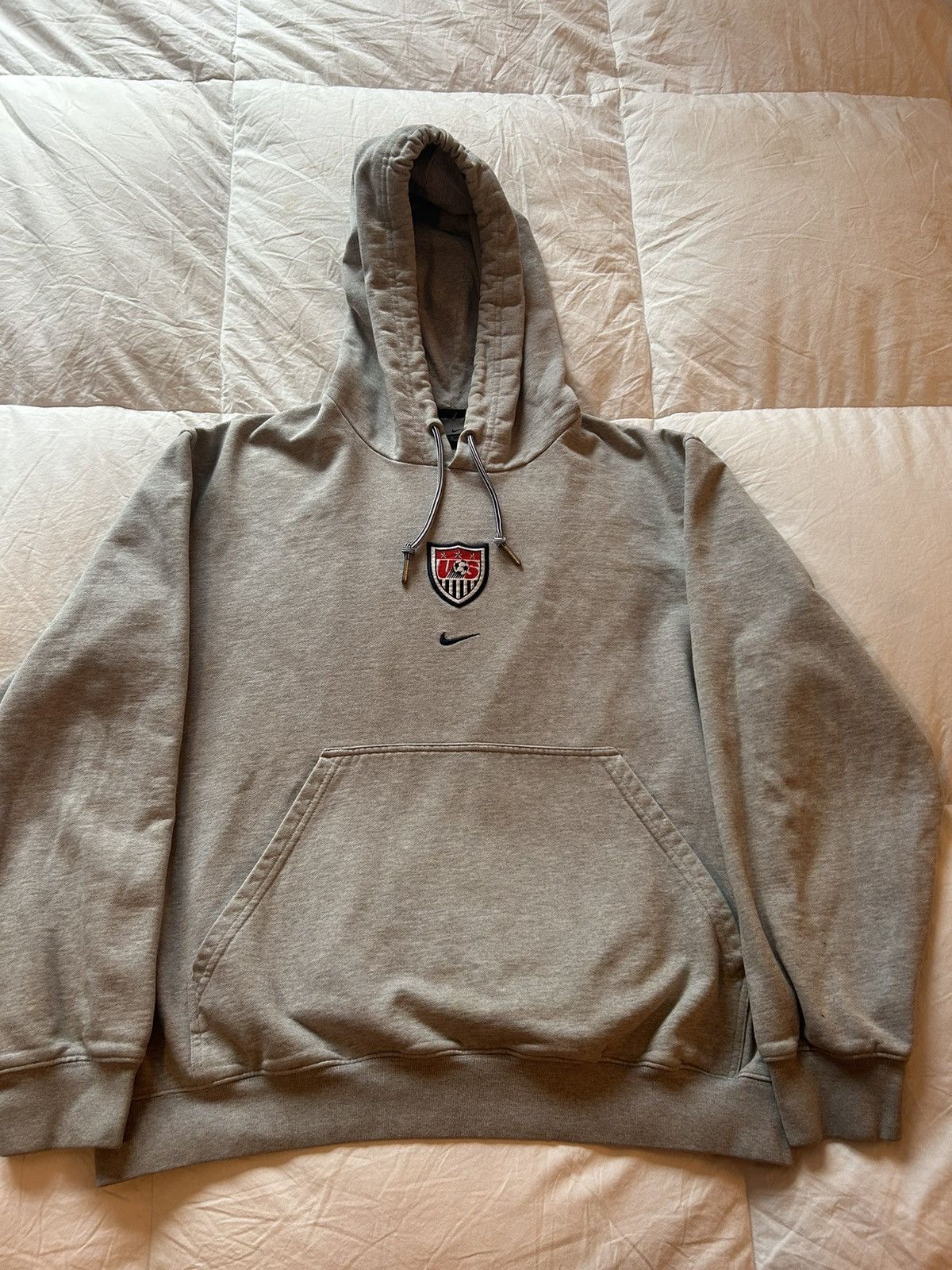 image of Nike Usa Soccer Hoodie in Grey, Men's (Size XL)