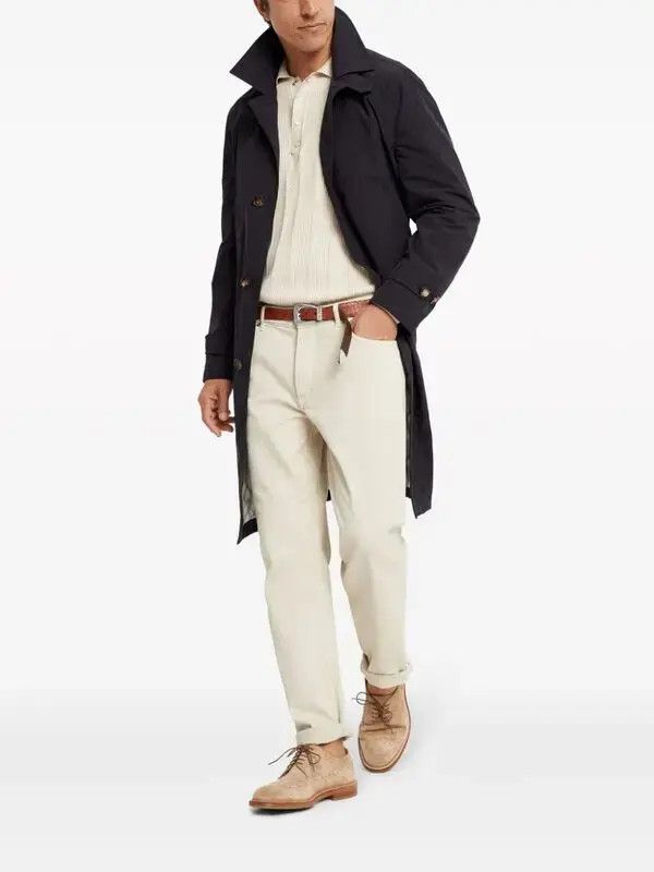 Brunello Cucinelli o1w1db10725 Raincoat in Dark Blue Size US S / EU 44-46 / 1 - 3 Thumbnail