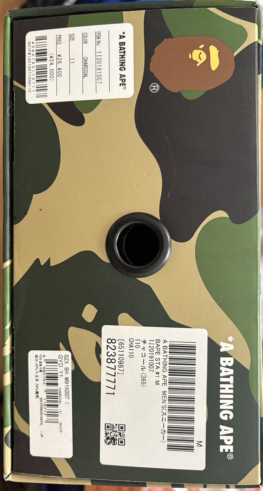 Bape Bapesta 'Text Code Camo - Charcoal' 2022 Size US 11 / EU 44 - 15 Thumbnail