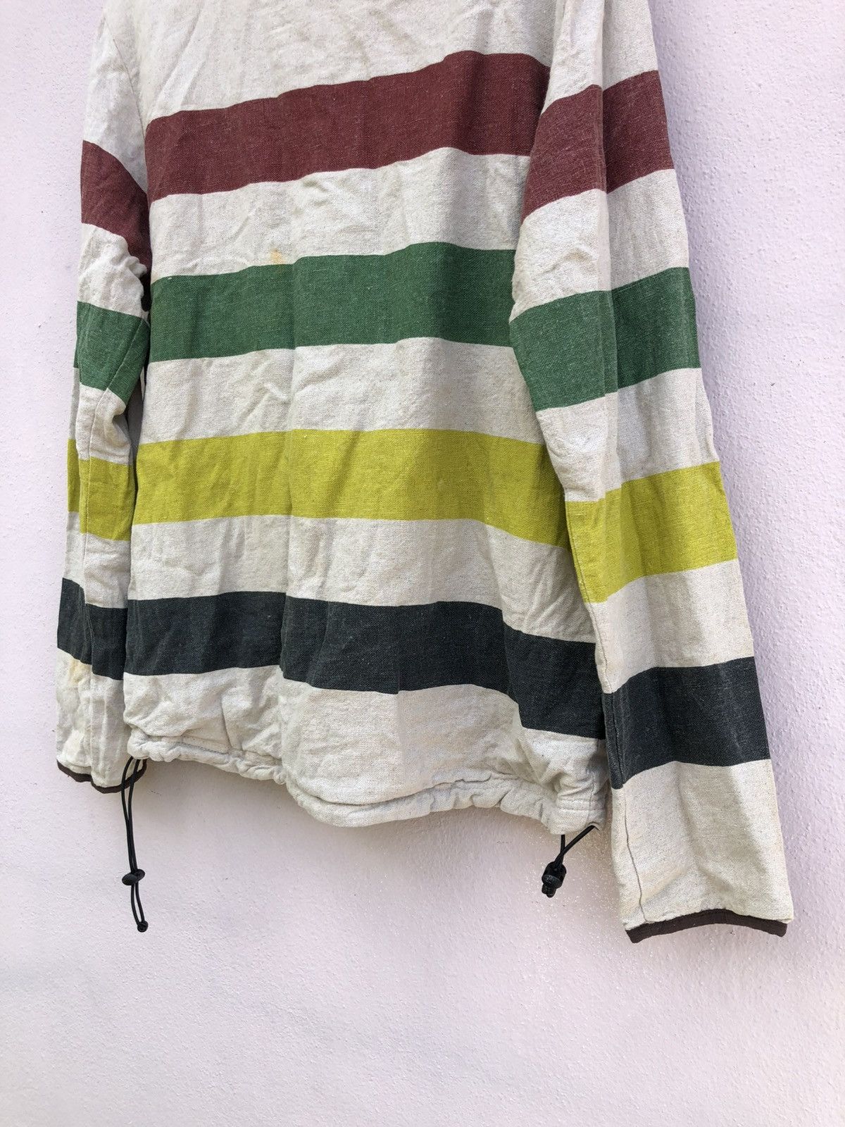 go slow caravan Go slow Caravan Hemp Stripe Hooded Jacket Size US M / EU 48-50 / 2 - 13 Thumbnail
