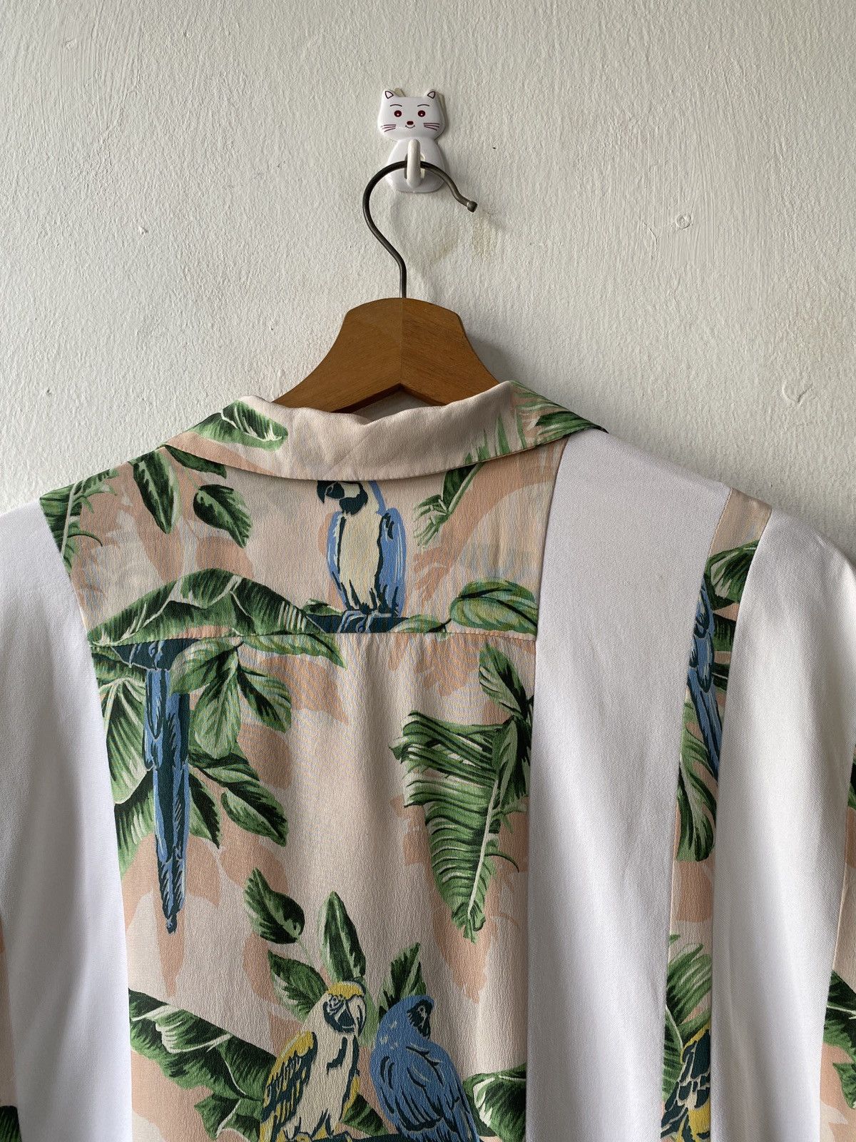 Stella McCartney Stella McCartney Stripe And Tropical Print Silk Shirt Size L / US 10 / IT 46 - 12 Thumbnail