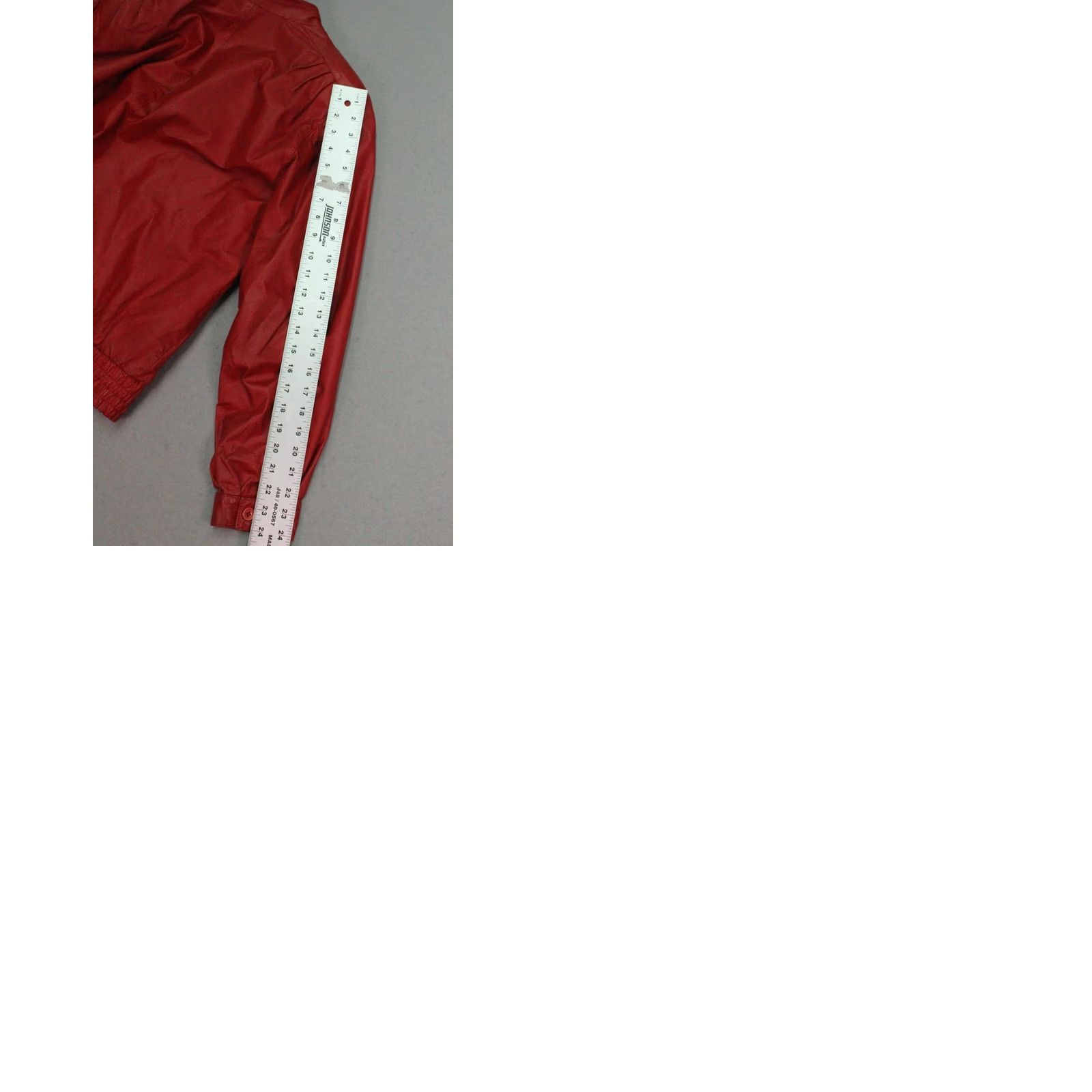 Paco Rabanne VINTAGE Paco Rabanne Jacket Womens Red Leather Bomber Zip 80s Size L / US 10 / IT 46 - 10 Thumbnail