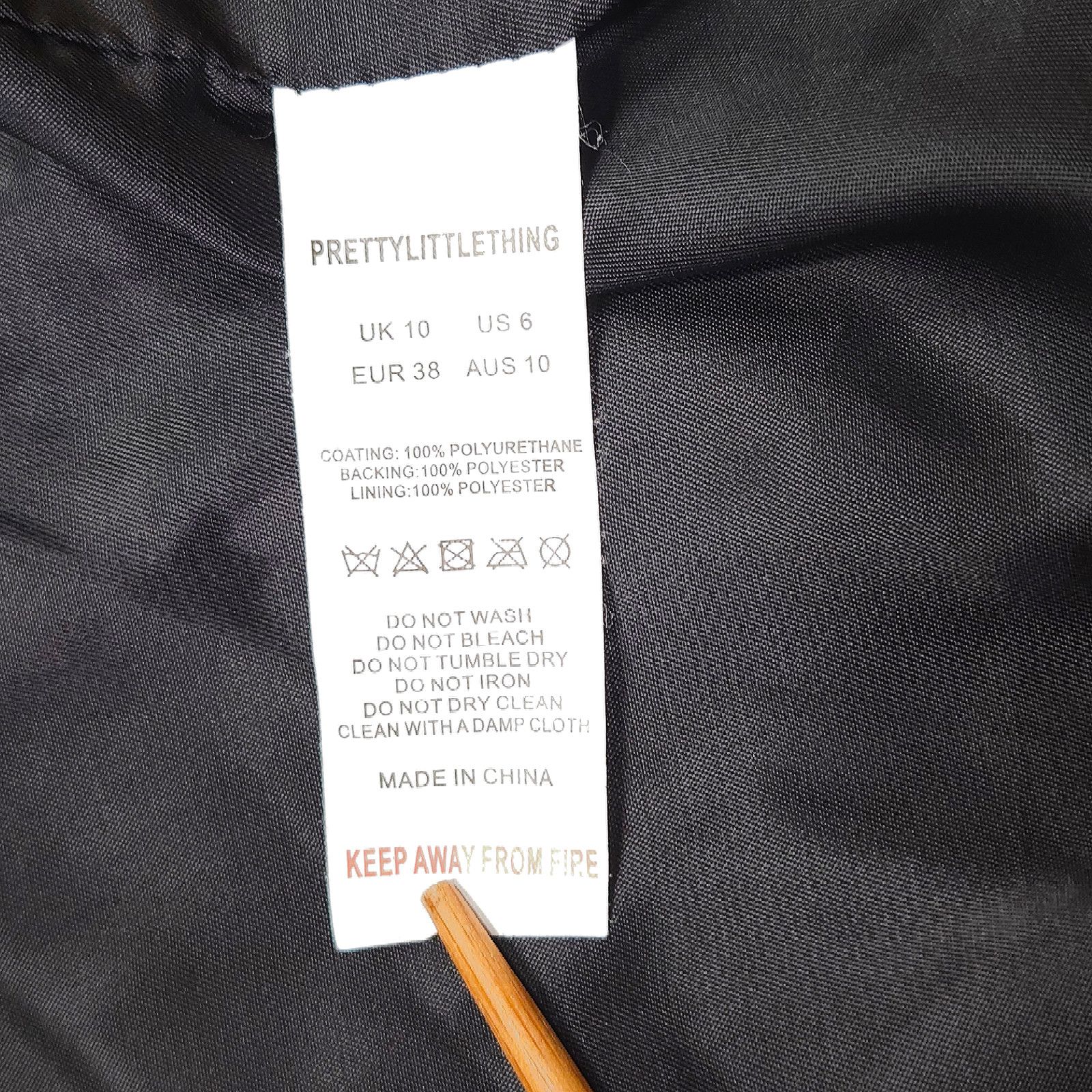 Other EUC PrettyLittleThing Faux Leather Jacket [NO BELT] Sz. 6 Size M / US 6-8 / IT 42-44 - 5 Thumbnail
