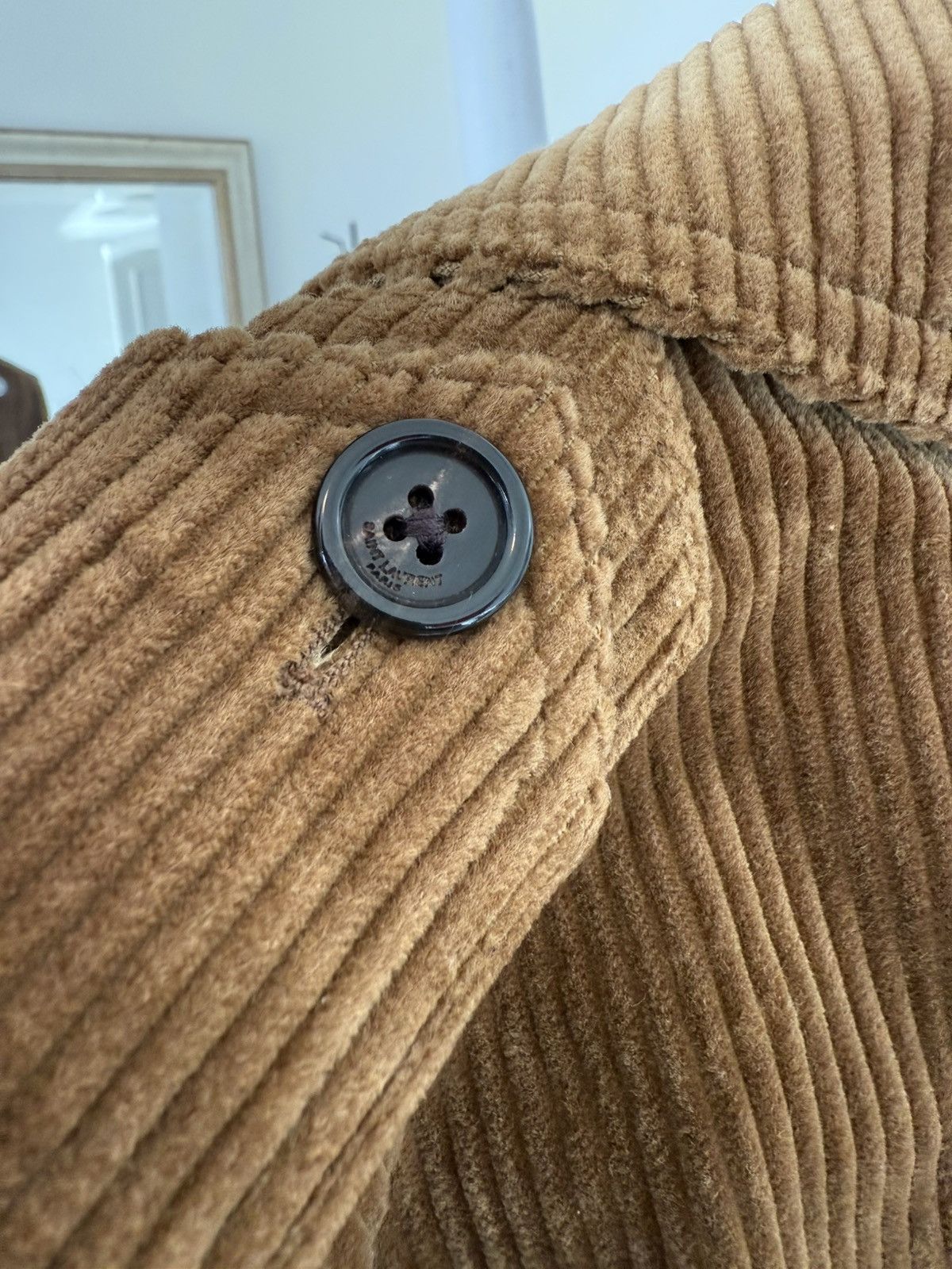 Saint Laurent Paris FW18 Saint Laurent Corduroy Belted Trench Coat Size US M / EU 48-50 / 2 - 9 Thumbnail