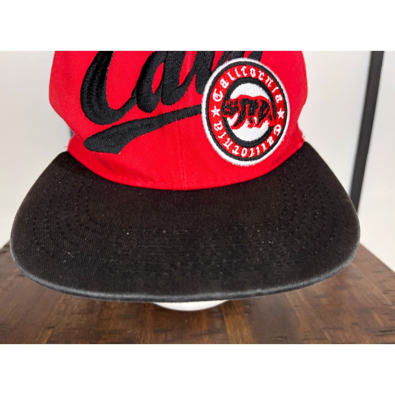 Vintage CALIFORNIA Hat Cap Snap Back Mens One Size Red Embroidered Bear Cotton Cali D - Leader Of Generation Apparel - Baseball Cap - Logo - Adjustable - Men Size ONE SIZE - 3 Thumbnail