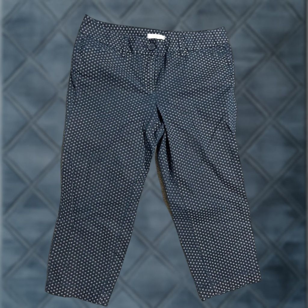Ann Taylor Ann Taylor Loft Outlet Original Crop Pants Womens 10P Navy Blue Size 32" / US 10 / IT 46 - 1 Thumbnail