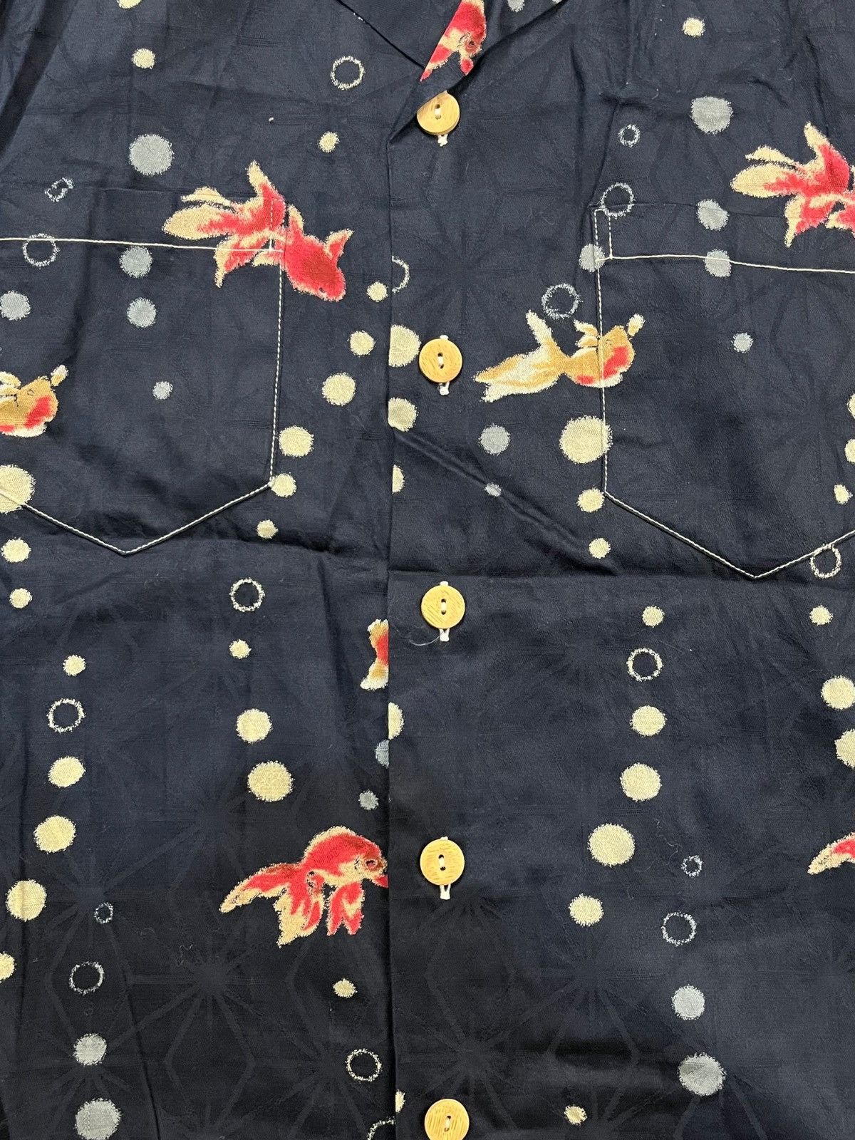 20471120 2000s Kamaloha - Koi Blurp Limited Edition Indigo Shirt Size US M / EU 48-50 / 2 - 5 Thumbnail