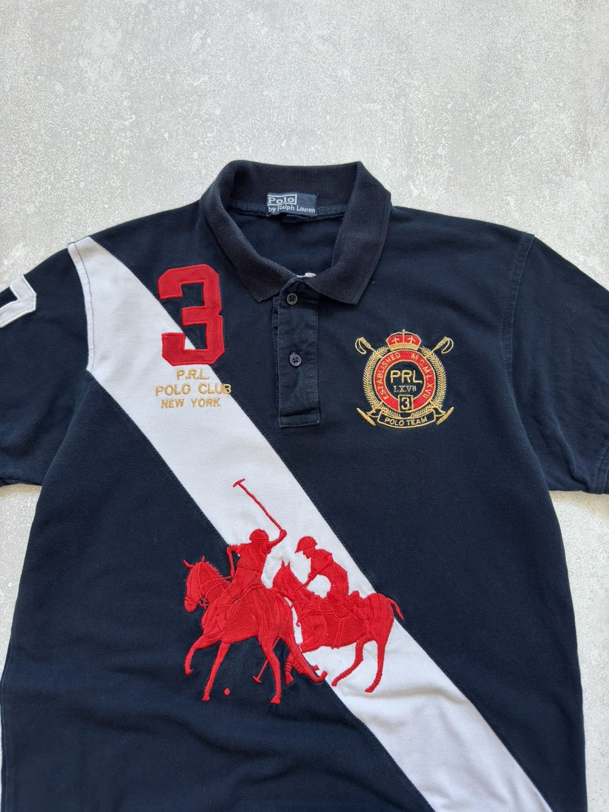 Polo Ralph Lauren Vintage Polo Ralph Lauren New York Big Logo Rugby Polo Shirt Size US L / EU 52-54 / 3 - 4 Thumbnail
