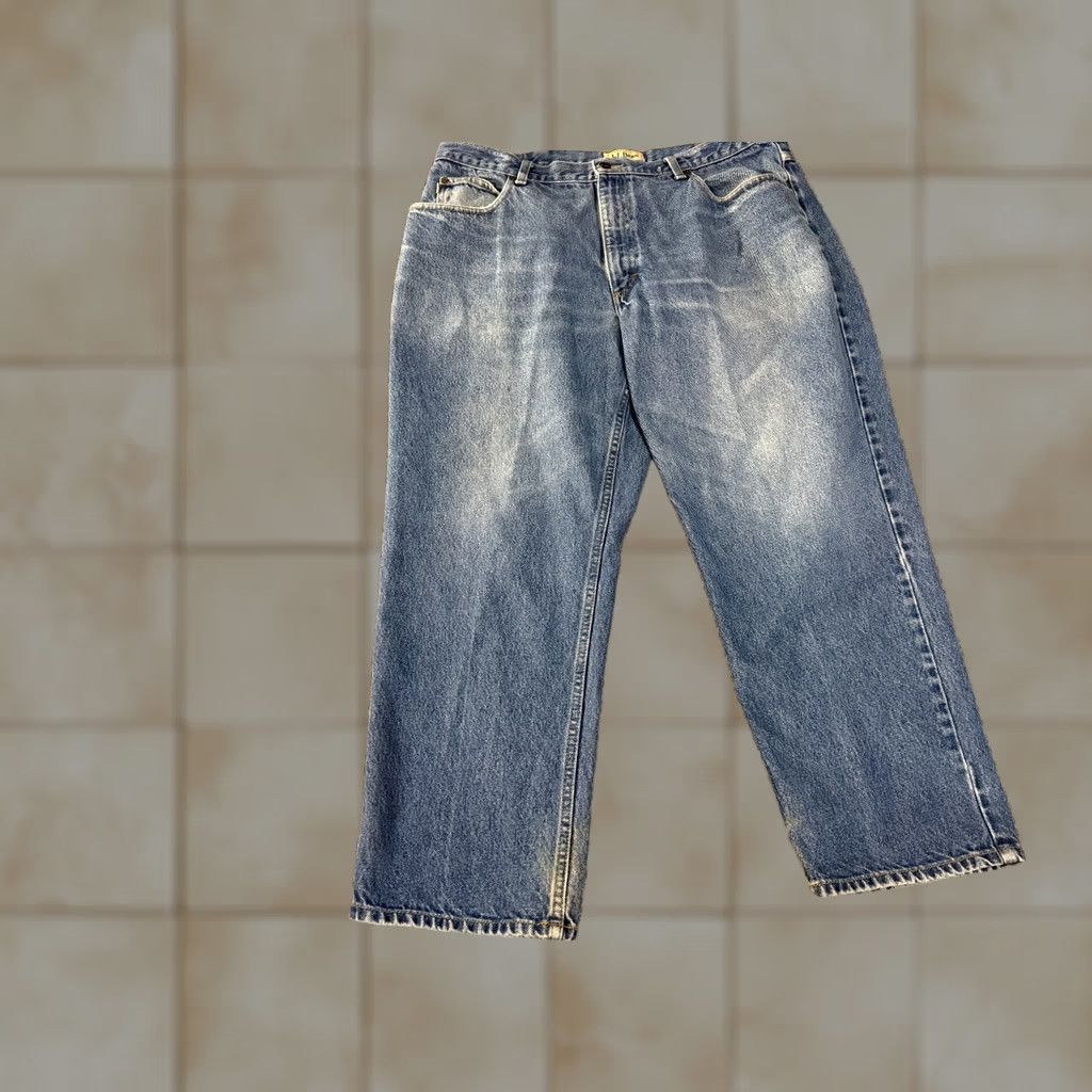Vintage VINTAGE LL Bean Jeans Mens 40x29 Blue Relaxed Fit Denim Straight Leg Casual Button Fly Distressed Pockets 5-Pocket Men’s Denim Straight Leg Blue Size US 40 / EU 56 - 1 Thumbnail