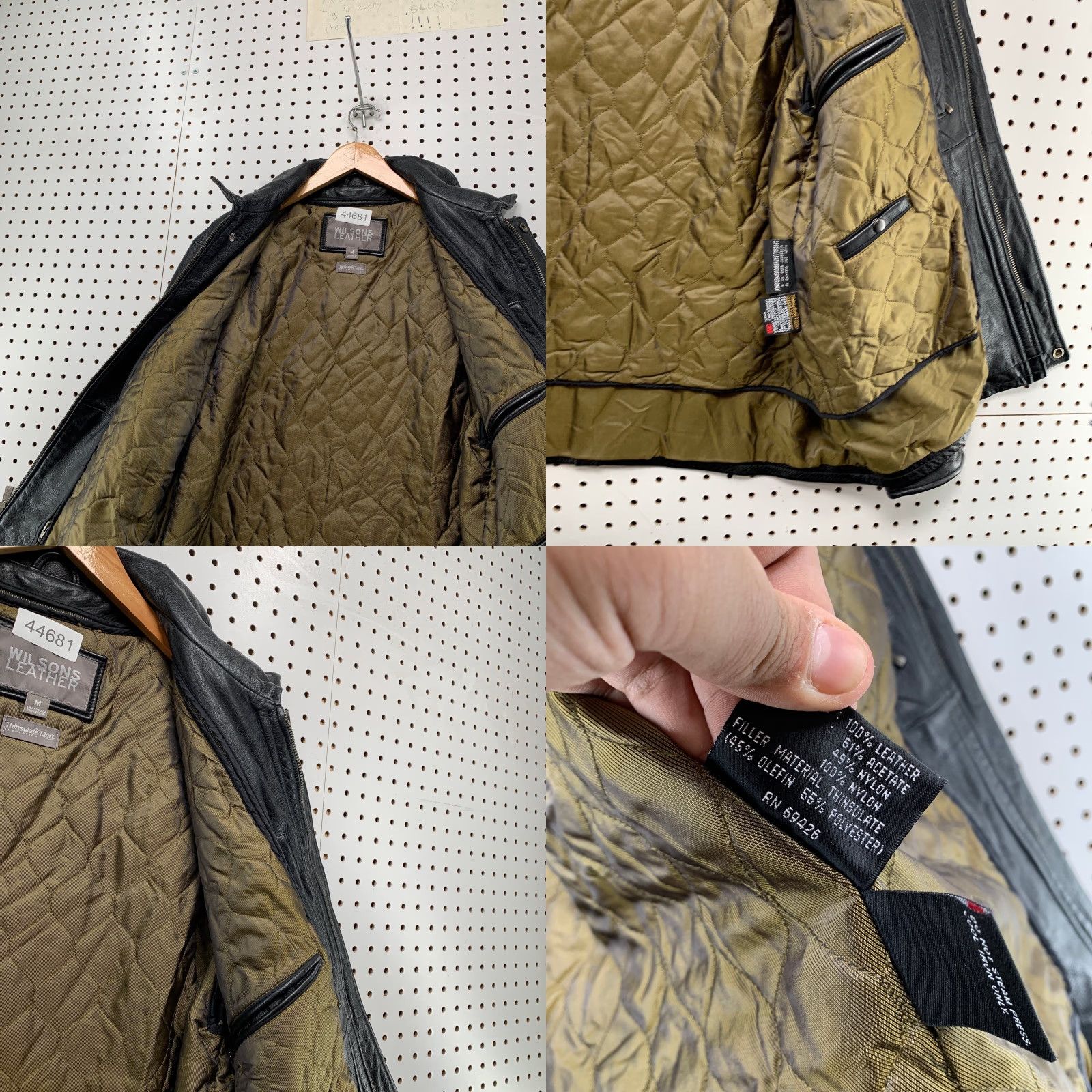 Vintage VINTAGE Wilsons Leather Bomber Jacket Mens M Black Insulated Removable Liner Y2K Size US M / EU 48-50 / 2 - 8 Thumbnail