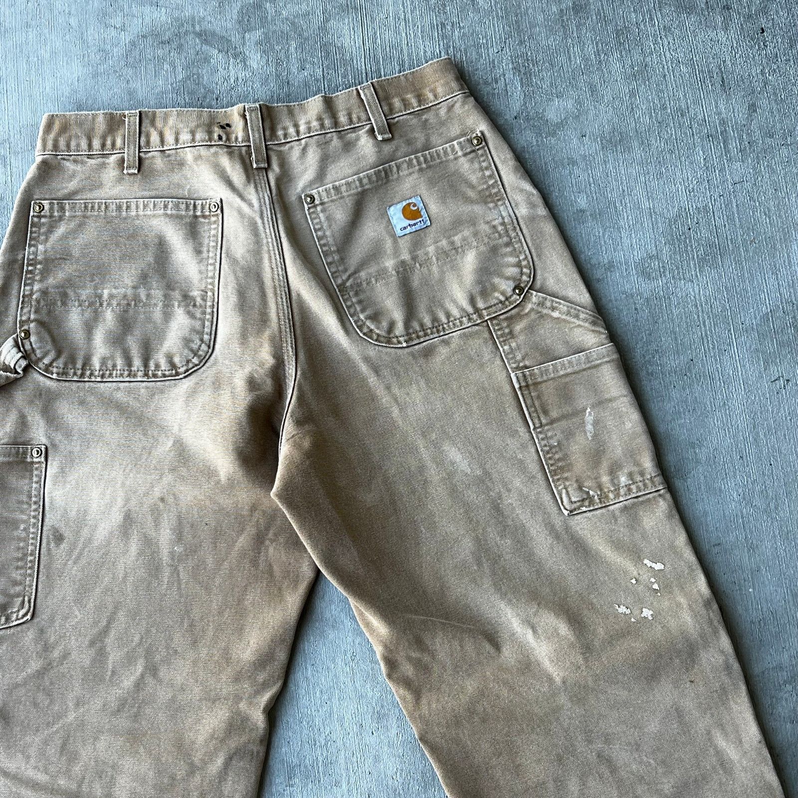 Carhartt × Vintage Carhartt faded brown double knee work wear carpenter pants Size US 30 / EU 46 - 6 Thumbnail