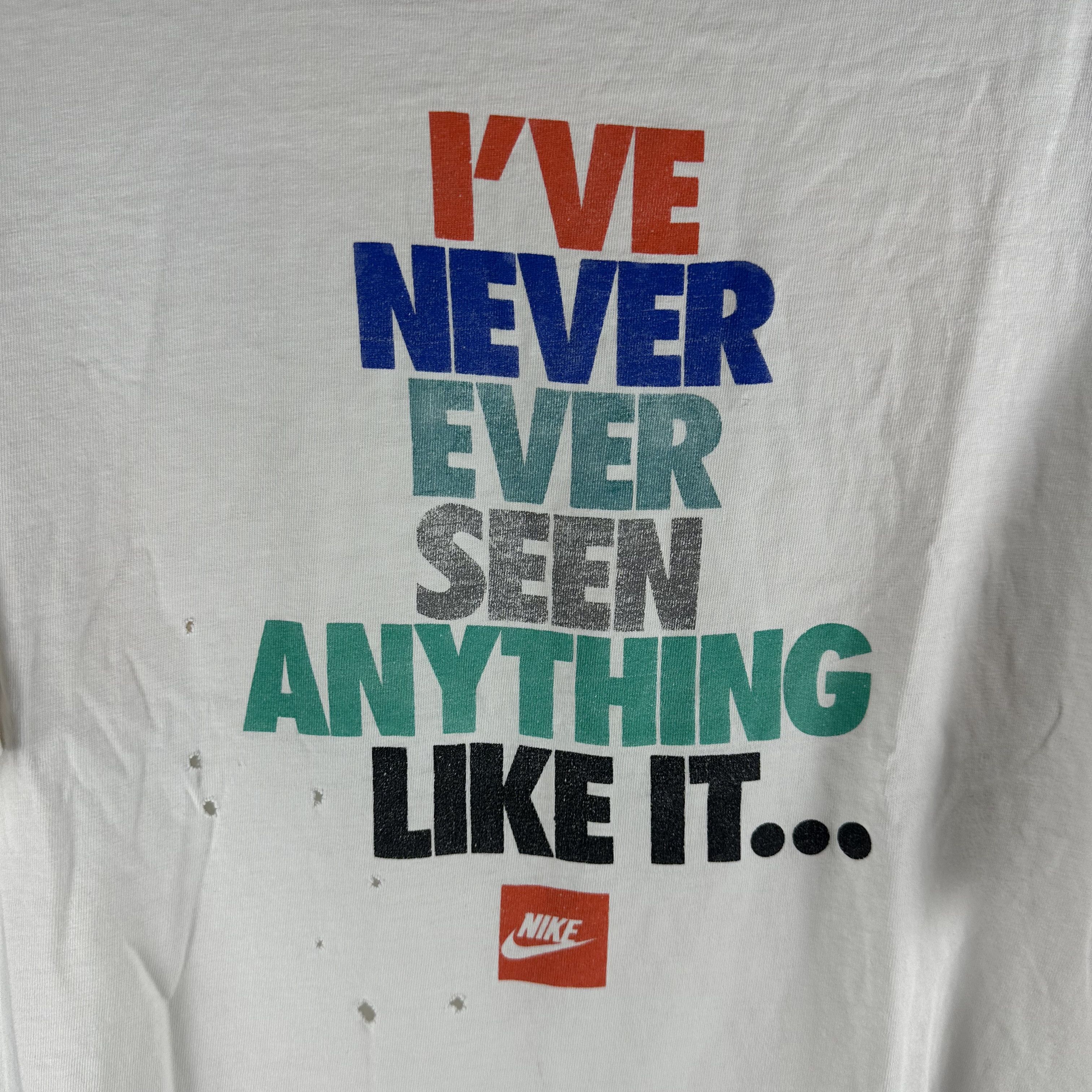 Vintage Nike 90s Nice Shoes I've Never Seen Anything Like It Tee Size US XXL / EU 58 / 5 - 2 Thumbnail