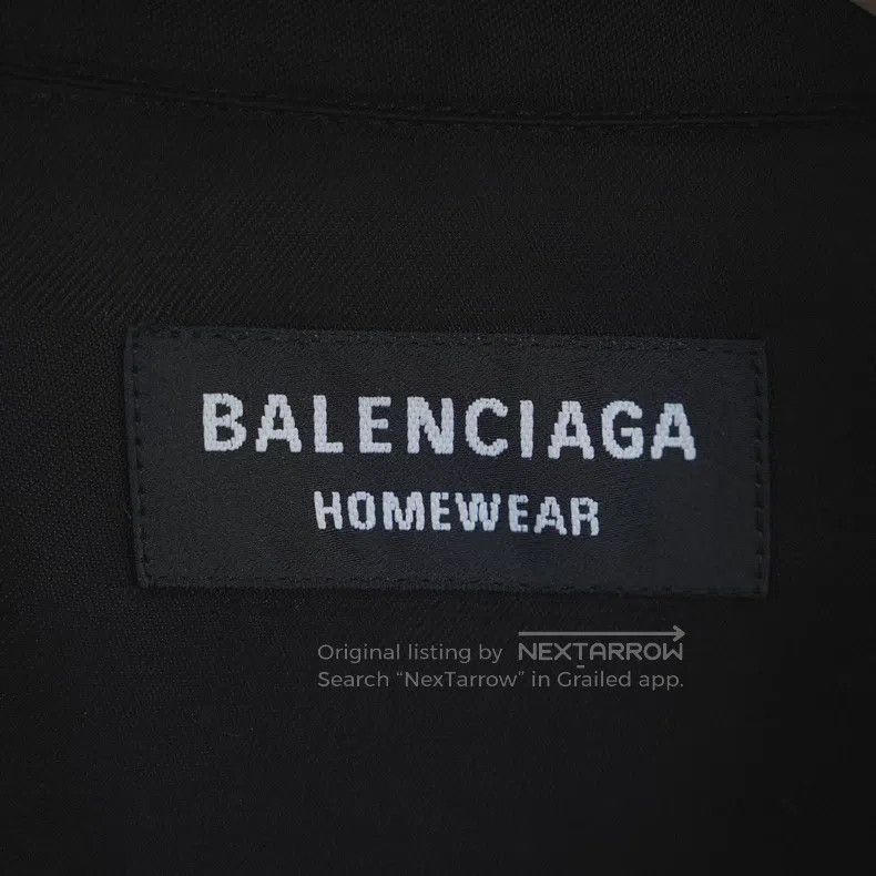 Balenciaga Balenciaga size 39 Black Silk Short Sleeve Shirt Size US M / EU 48-50 / 2 - 3 Thumbnail