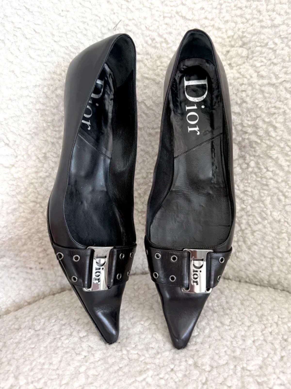 Dior Dior pointed toe buckle flats Size US 7 / IT 37 - 2 Thumbnail