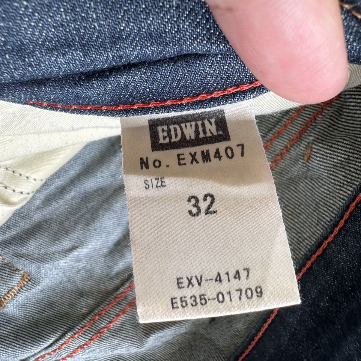 Japanese Brand Vintage Edwin Faded Denim Jean Pant W33 Size US 33 - 6 Thumbnail