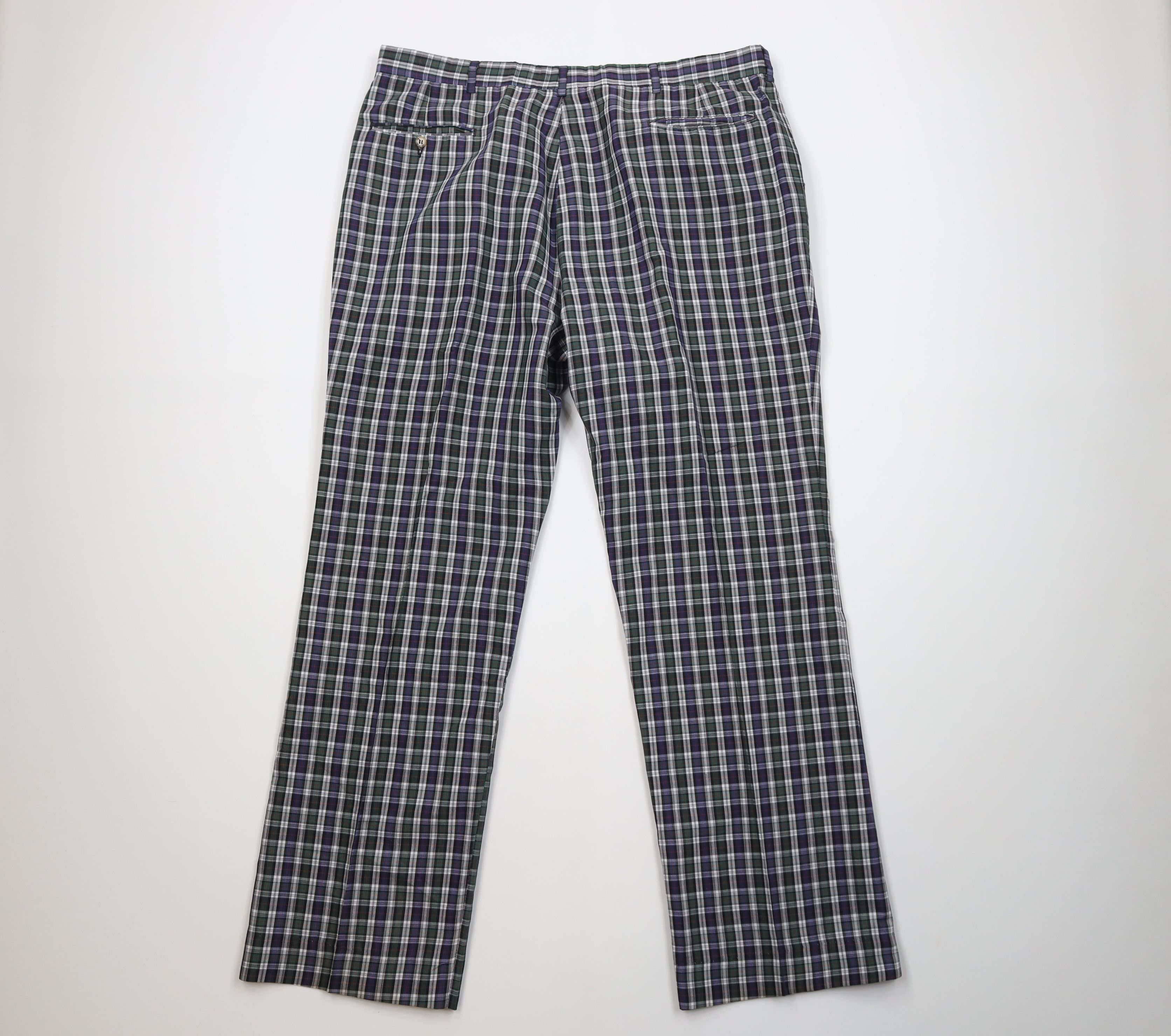 Orvis Vintage 70s Orvis Wide Leg Chino Pants Plaid Cotton USA Size US 38 / EU 54 - 9 Thumbnail