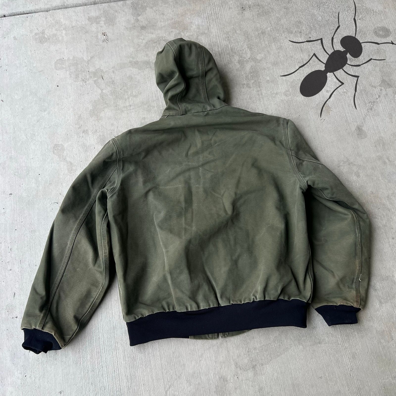 Carhartt × Vintage Carhartt J131 GRN green hooded active work wear jacket Size US L / EU 52-54 / 3 - 5 Thumbnail