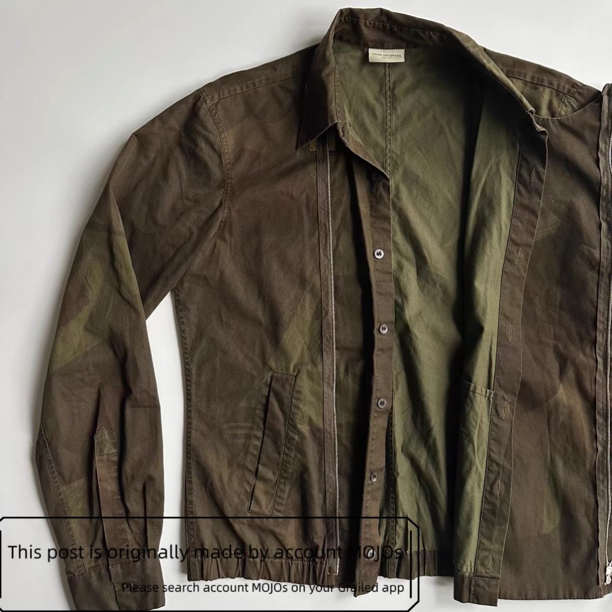 Dries Van Noten Sz 46 Dries Van Noten Napoleon Camo Jacket mojos7766 Size US S / EU 44-46 / 1 - 3 Thumbnail