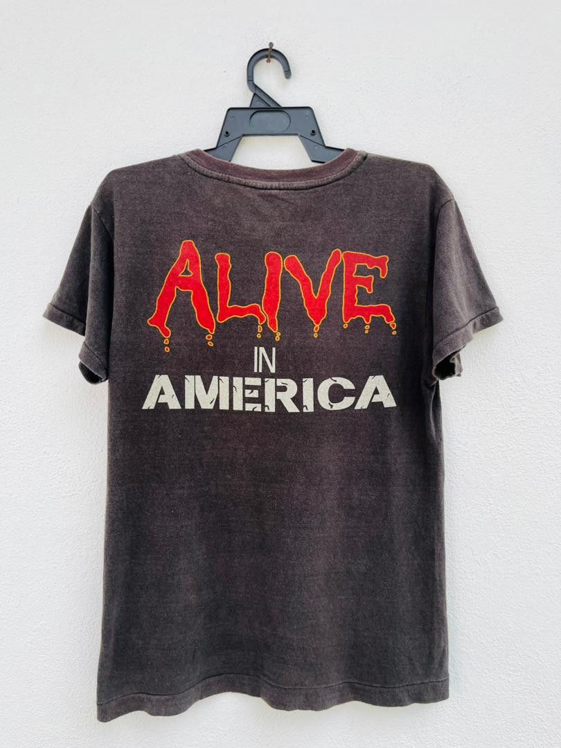 Band Tees × Vintage Vintage 80s Iron Maiden Purgatory Alive In America Size US M / EU 48-50 / 2 - 2 Thumbnail