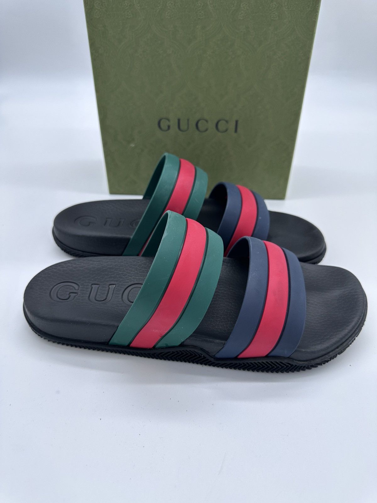 Gucci Gucci Agrado GRG Rubber Slide 'Black' Size 11 Size US 12 / EU 45 - 9 Thumbnail
