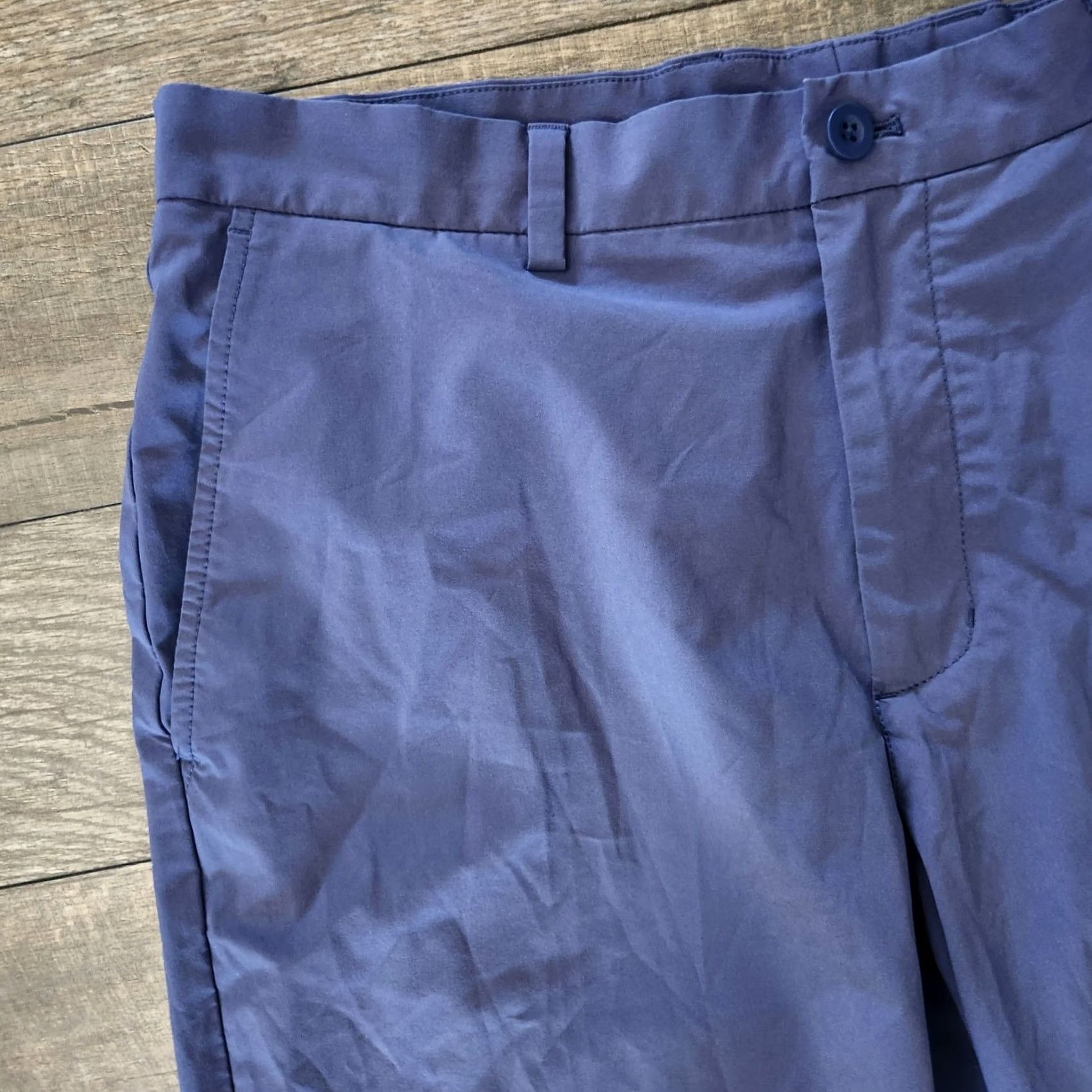 Vineyard Vines Vineyard Vines Breaker Shorts Mens 35 9" Blue Performance Golf Outdoors Chino Pockets Slash Pocket Regular Rise Mid 9 in Vintage No Dept Men Size US 35 - 4 Thumbnail