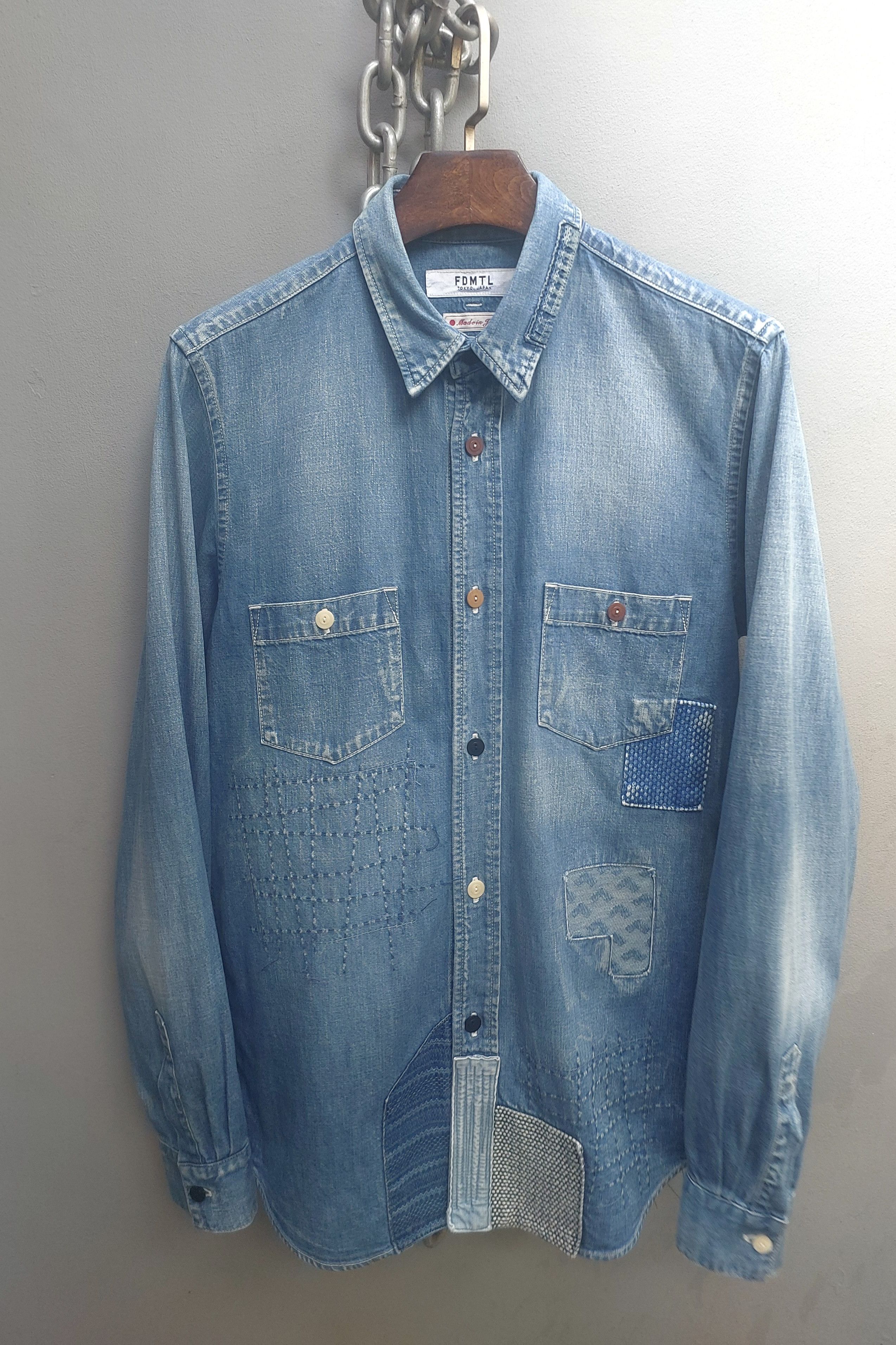 FDMTL FDMTL Patchwork Denim Shirt Size US L / EU 52-54 / 3 - 1 Thumbnail