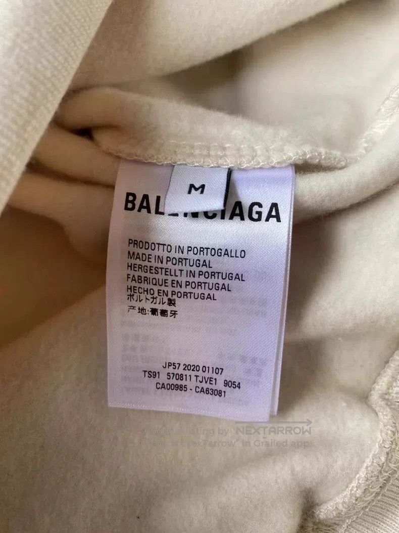Balenciaga Balenciaga Ivory Embroidered Logo Hoodie Size US M / EU 48-50 / 2 - 4 Thumbnail