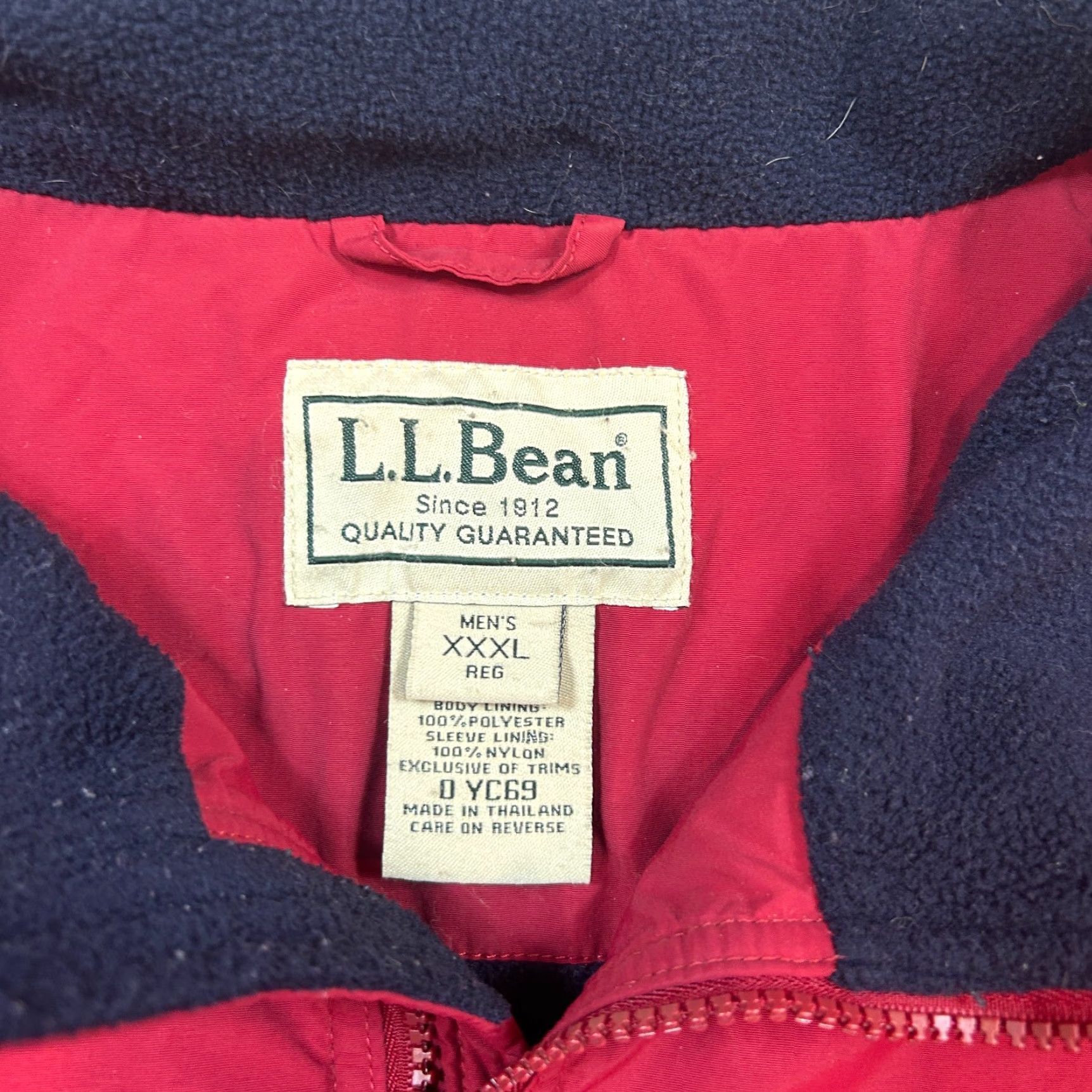 Vintage L.L.Bean Bomber Jacket Men 3XL Red Full Zip Outdoor Casual Winter Long Sleeve Zip Pockets Stand-Up Collar Regular Fit Shirt/Coat (Jacket) Mens Size US XXL / EU 58 / 5 - 3 Thumbnail