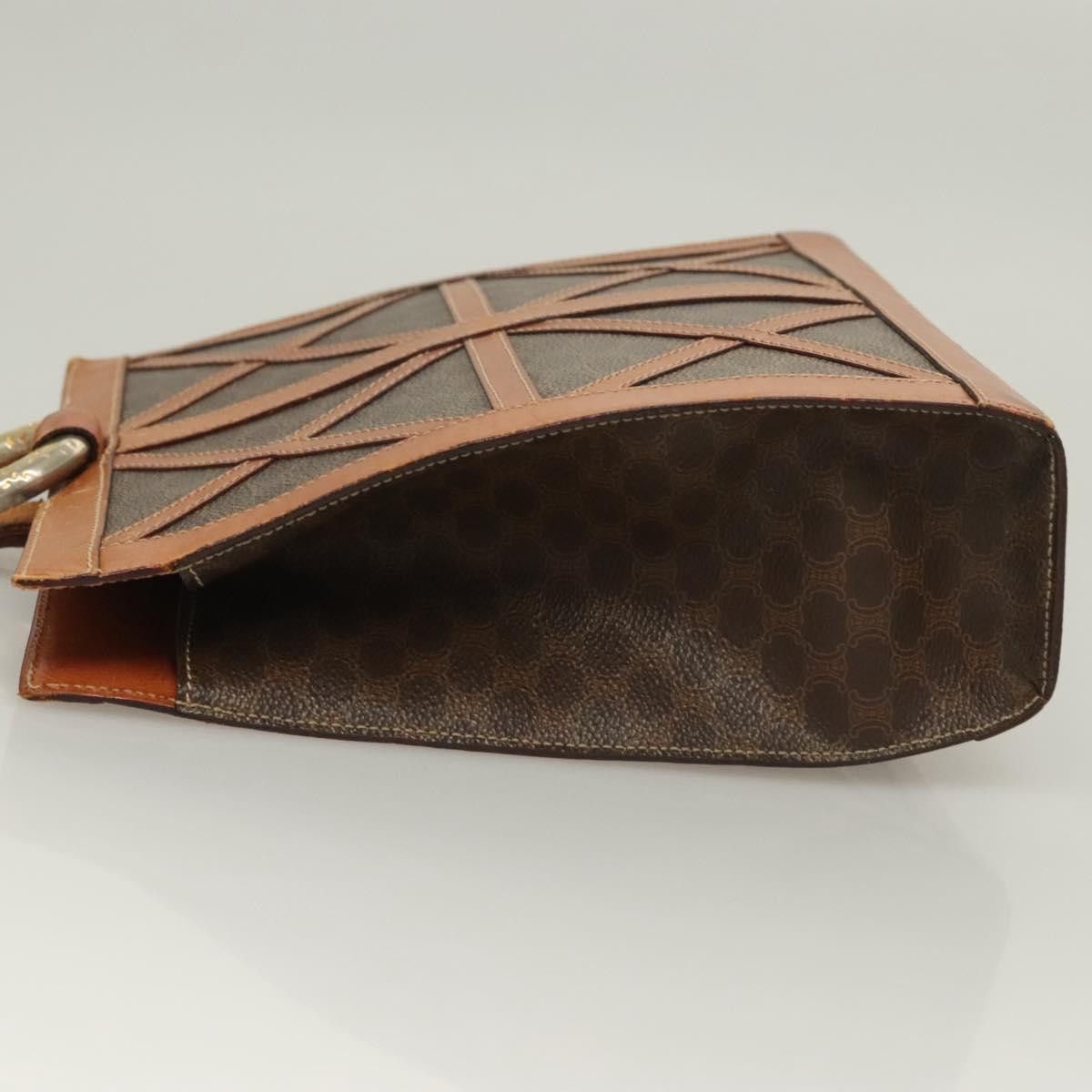 Celine CELINE Macadam Canvas Shoulder Bag Pvc Leather Brown Gold Size ONE SIZE - 5 Thumbnail