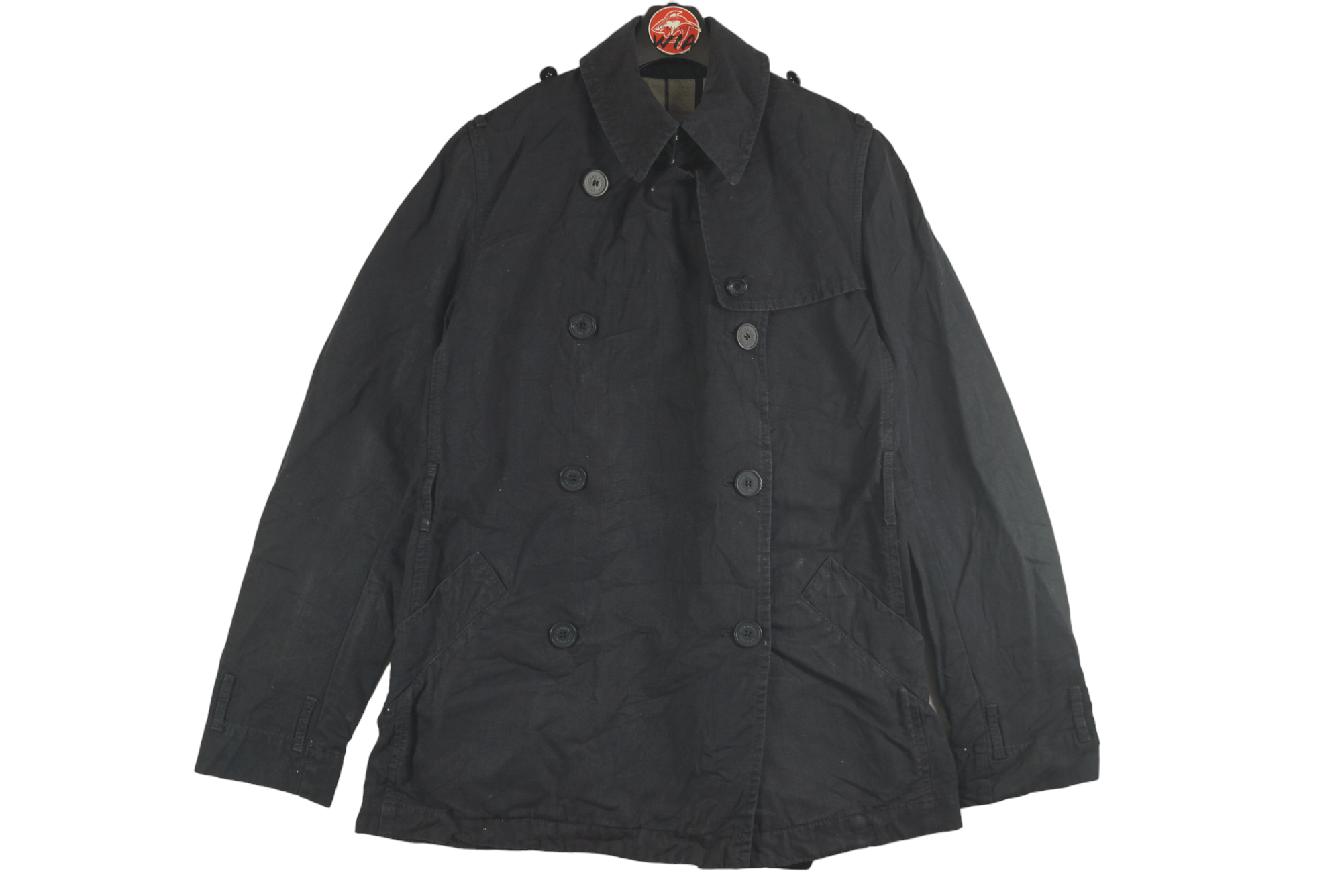 image of Burberry London Jacket Buttonup Nice Design in Blue Black, Men's (Size Small)