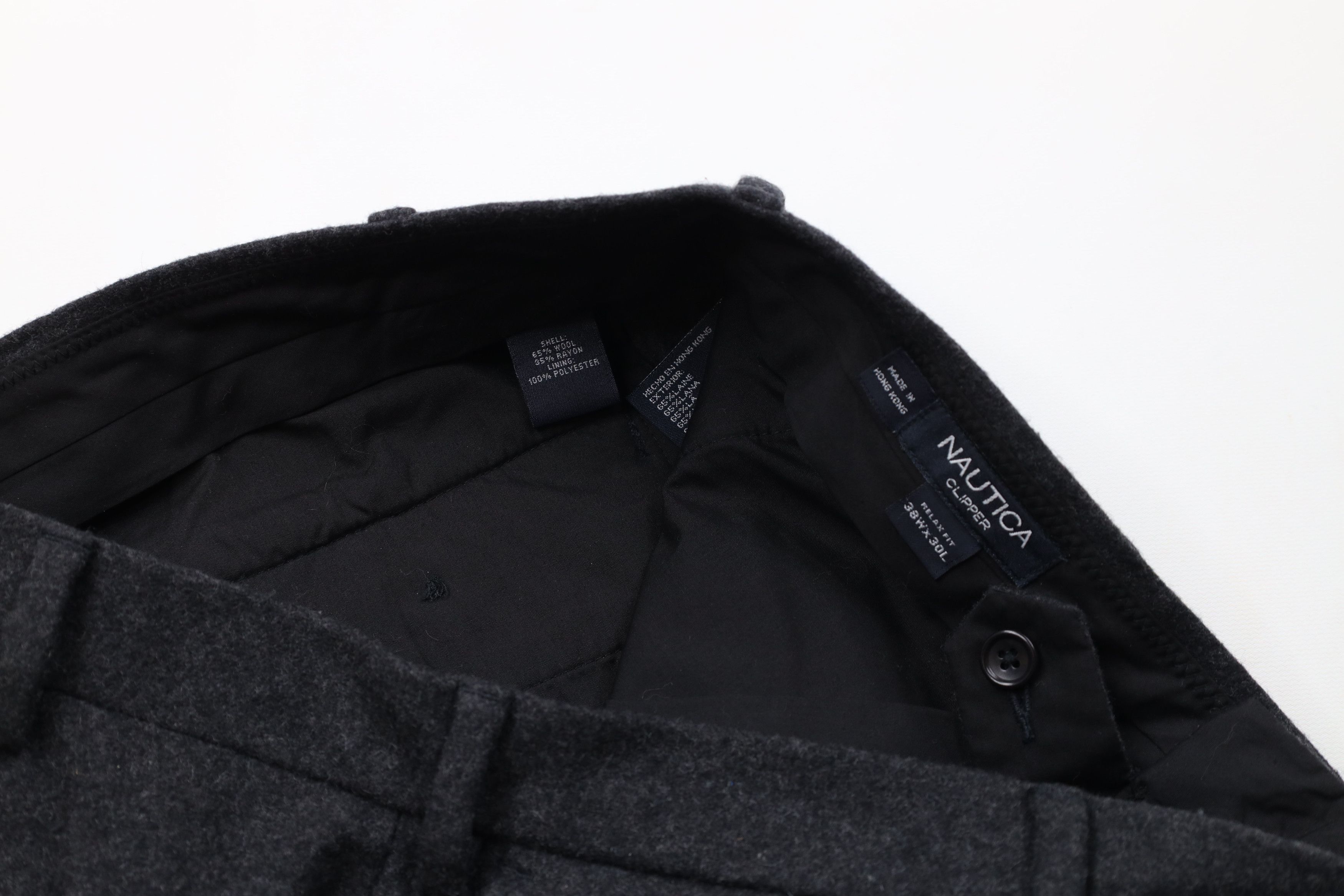 Nautica Vintage 90s Nautica Blend Relaxed Wide Leg Chino Pants Gray Size US 38 / EU 54 - 7 Thumbnail