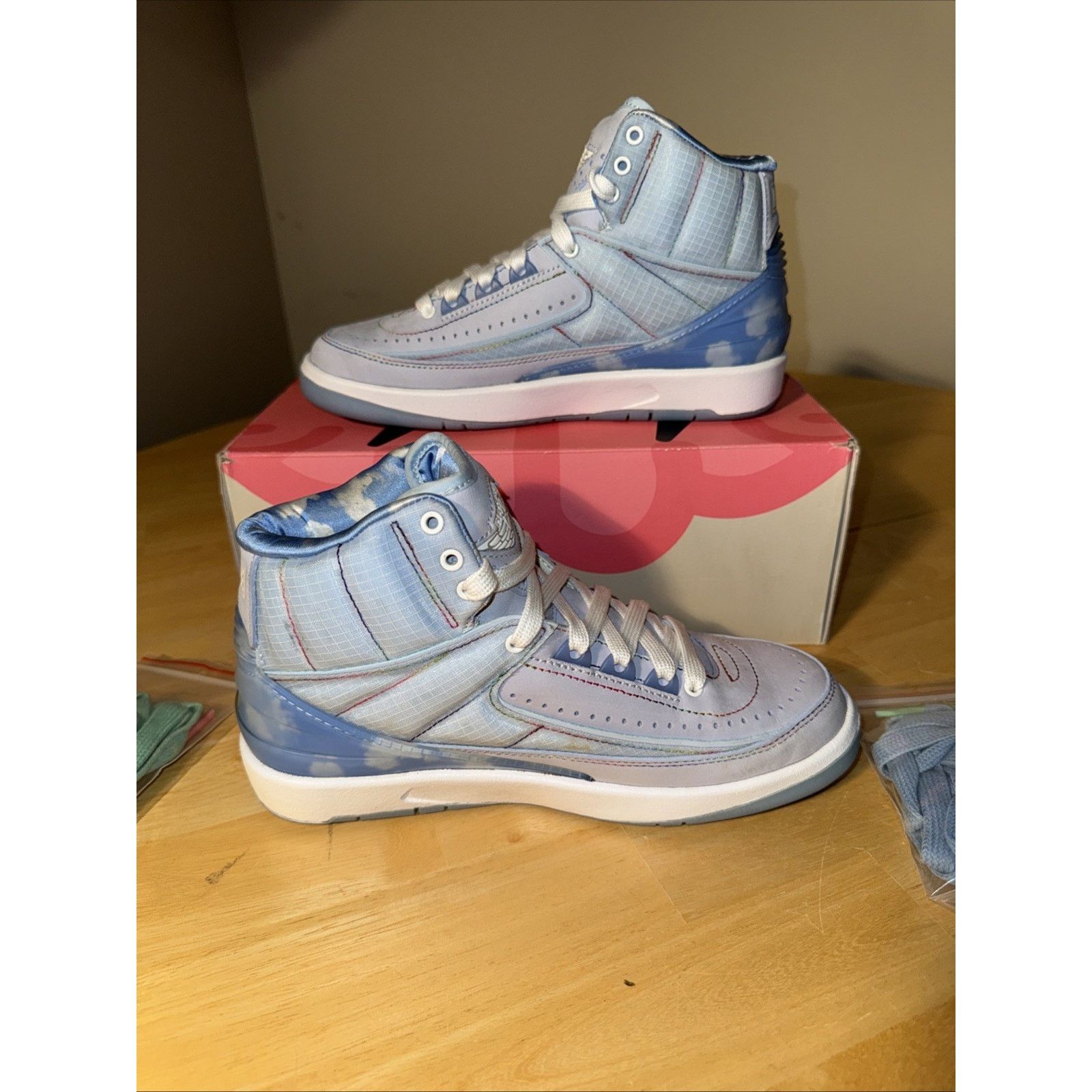 Nike NIB Nike DQ7691-419 Air Jordan 2 Retro SP Shoes Celestine Size US 5 / EU 37 - 2 Thumbnail