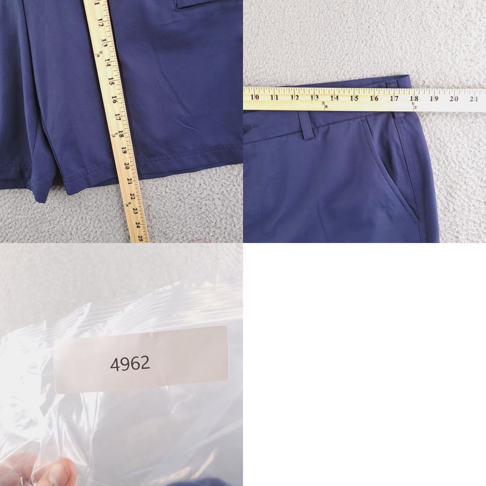 Vintage Pebble Beach Mens 36 Blue Golf Performance Cargo Polyester Shorts Size US 36 / EU 52 - 8 Thumbnail