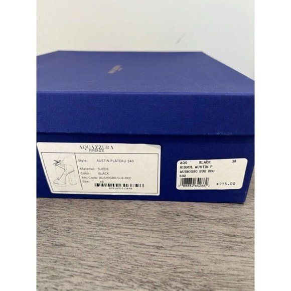 Aquazzura Aquazzura Austin Plateau Suede Platform Heels Size US 8 / IT 38 - 11 Thumbnail