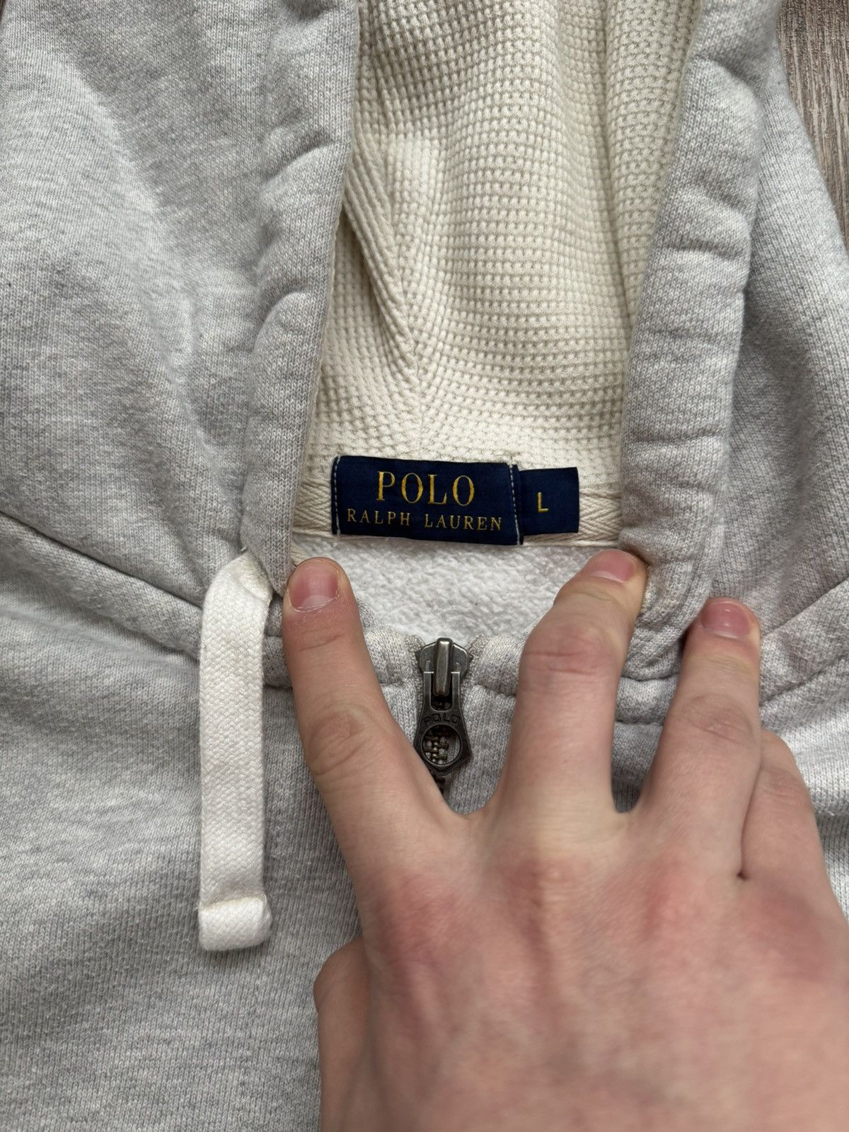 Polo Ralph Lauren Polo Ralph Lauren Men's Large Grey bassic zip hoodie Size US L / EU 52-54 / 3 - 4 Thumbnail