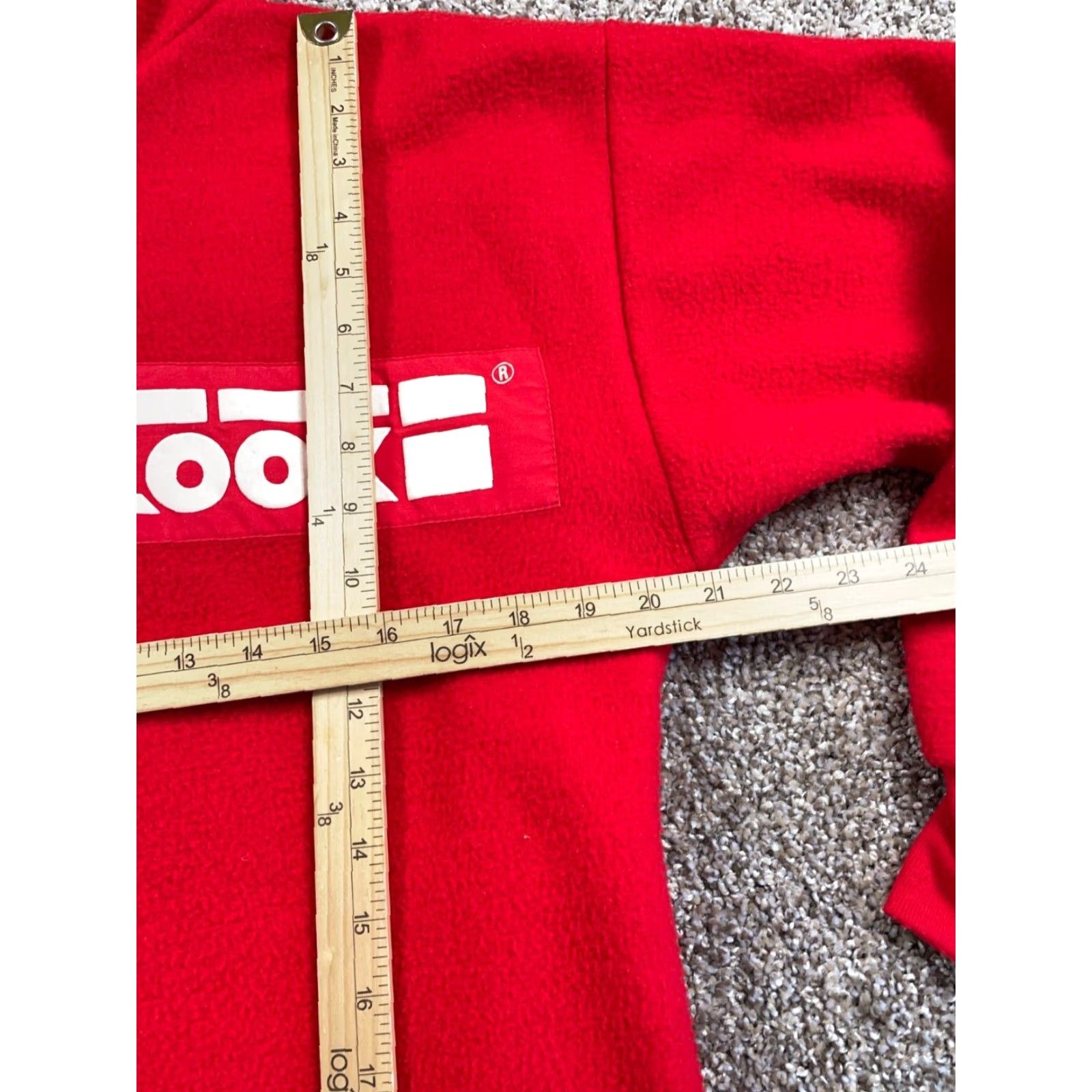 Vintage VTG Look 1/4 Zip Fleece Pullover Jacket Adult Medium Red Pockets 90s Retro Hipster Casual Mens Shirt Size US M / EU 48-50 / 2 - 6 Thumbnail