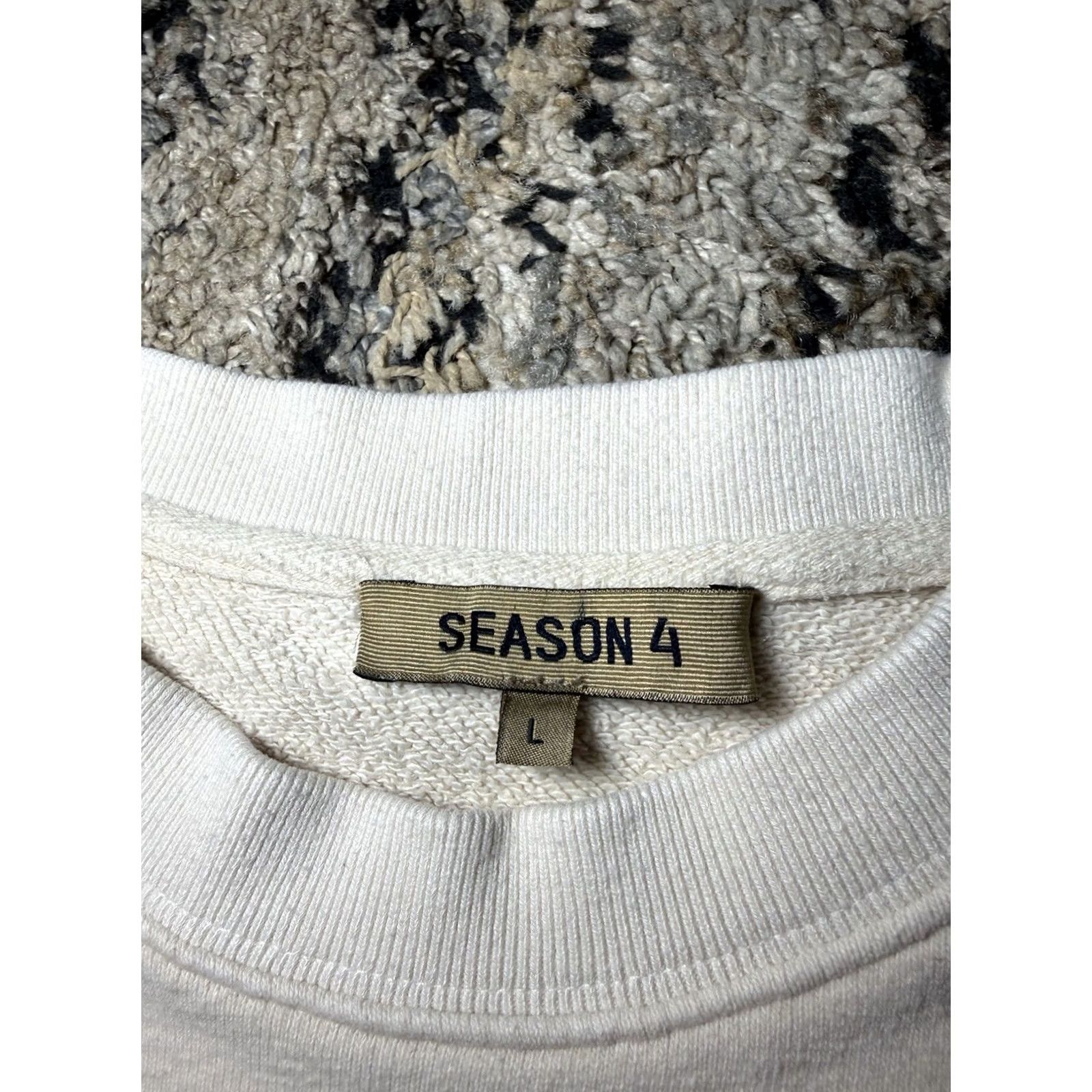 Yeezy VINTAGE Yeezy Season 4 Wing Logo Crewneck Sweatshirt Men Large Beige Oversized Ye Size US L / EU 52-54 / 3 - 6 Thumbnail