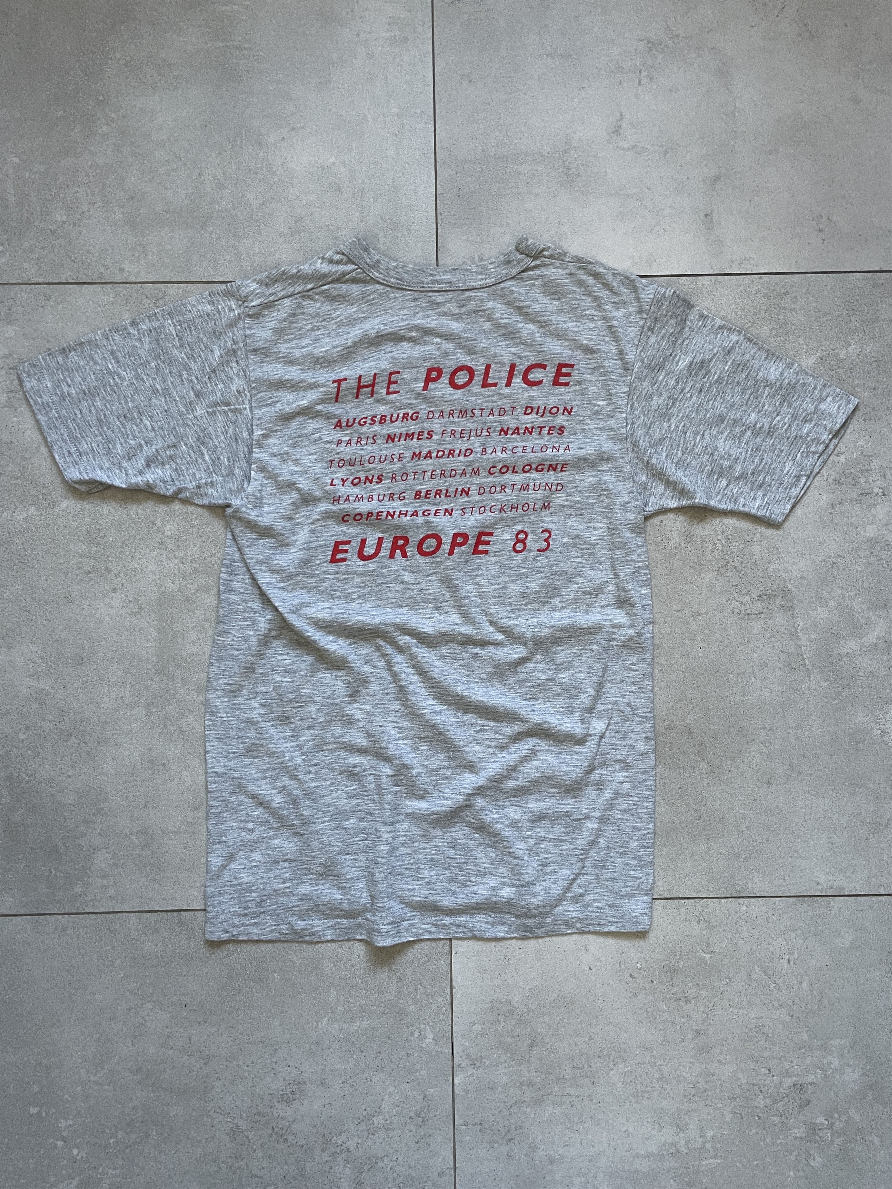 Vintage VINTAGE 80S THE POLICE EUROPE 83' TOUR GRAY TEE Size US S / EU 44-46 / 1 - 2 Thumbnail