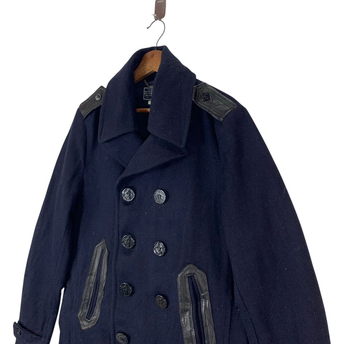 Diesel × Diesel Black Gold × Vintage VINTAGE DIESEL DOUBLE BREASTED WOOL COAT Size US L / EU 52-54 / 3 - 3 Thumbnail