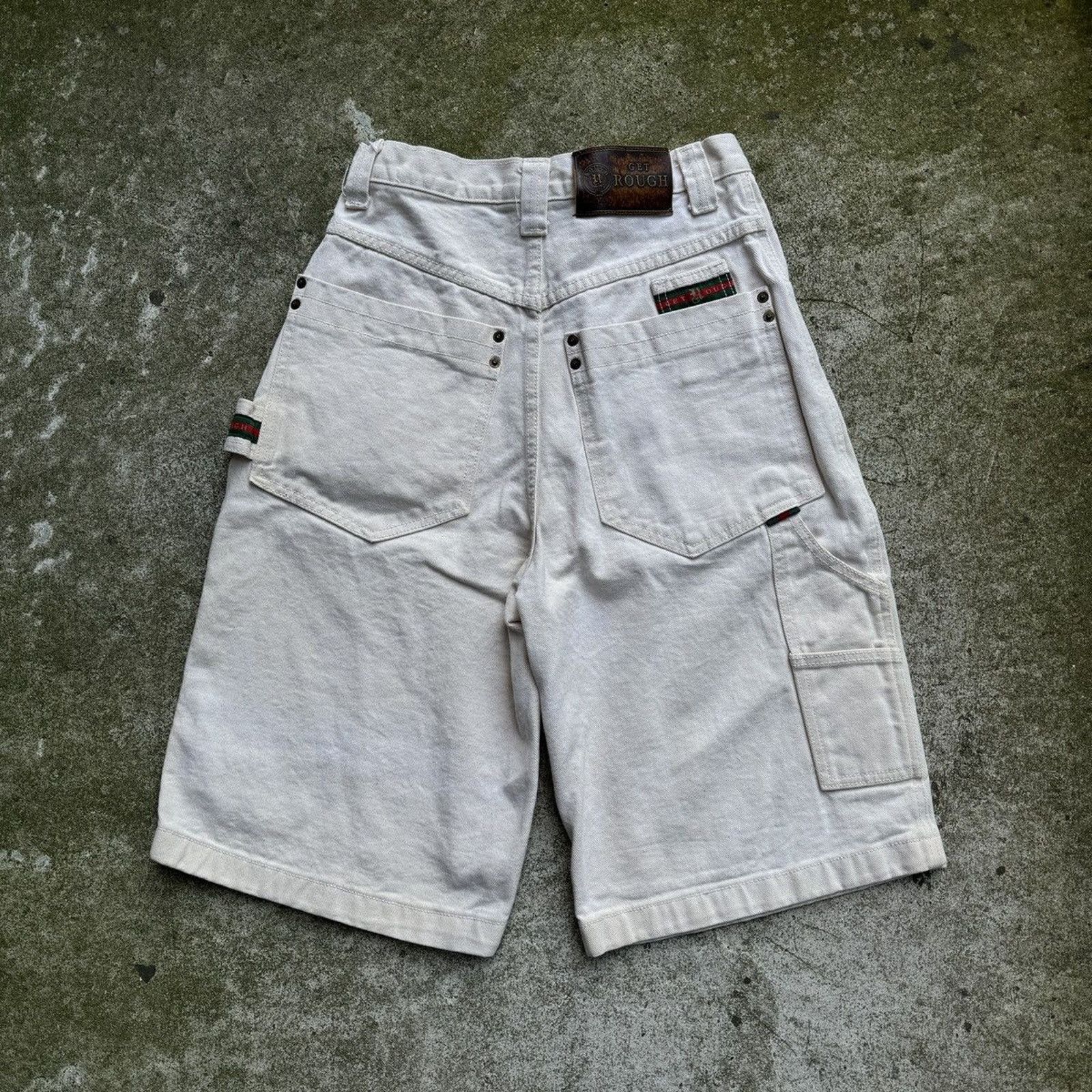 Vintage Y2K Baggy White Denim Jean Shorts Jorts