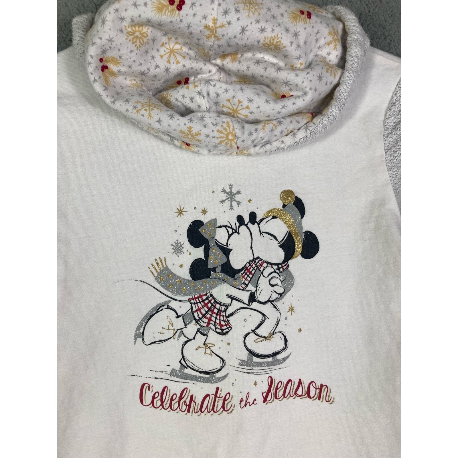 Disney Disney Parks Christmas Kids XS Zip Hoodie White Mickey Size XS / US 0-2 / IT 36-38 - 3 Thumbnail