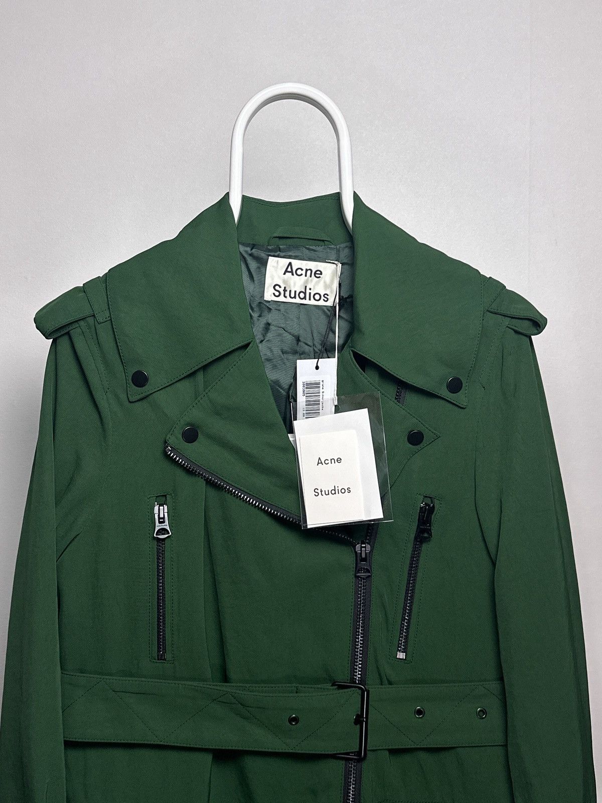 Acne Studios Acne Studios Lilja Belted Twill Biker Jacket PSS17 Size 34 Size S / US 4 / IT 40 - 2 Thumbnail