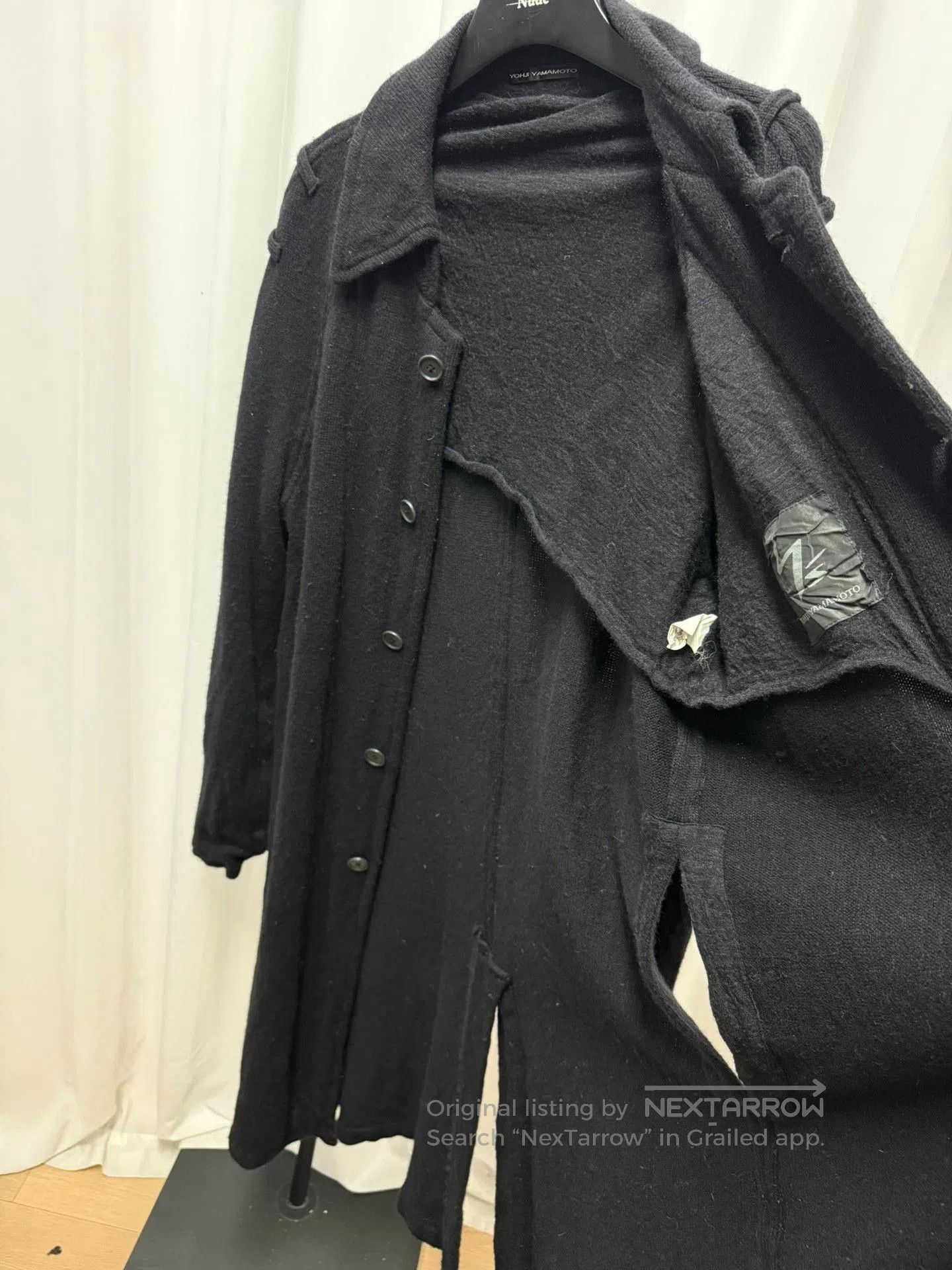 Y's black long wool coat by yohji yamamoto. Size US XL / EU 56 / 4 - 6 Thumbnail